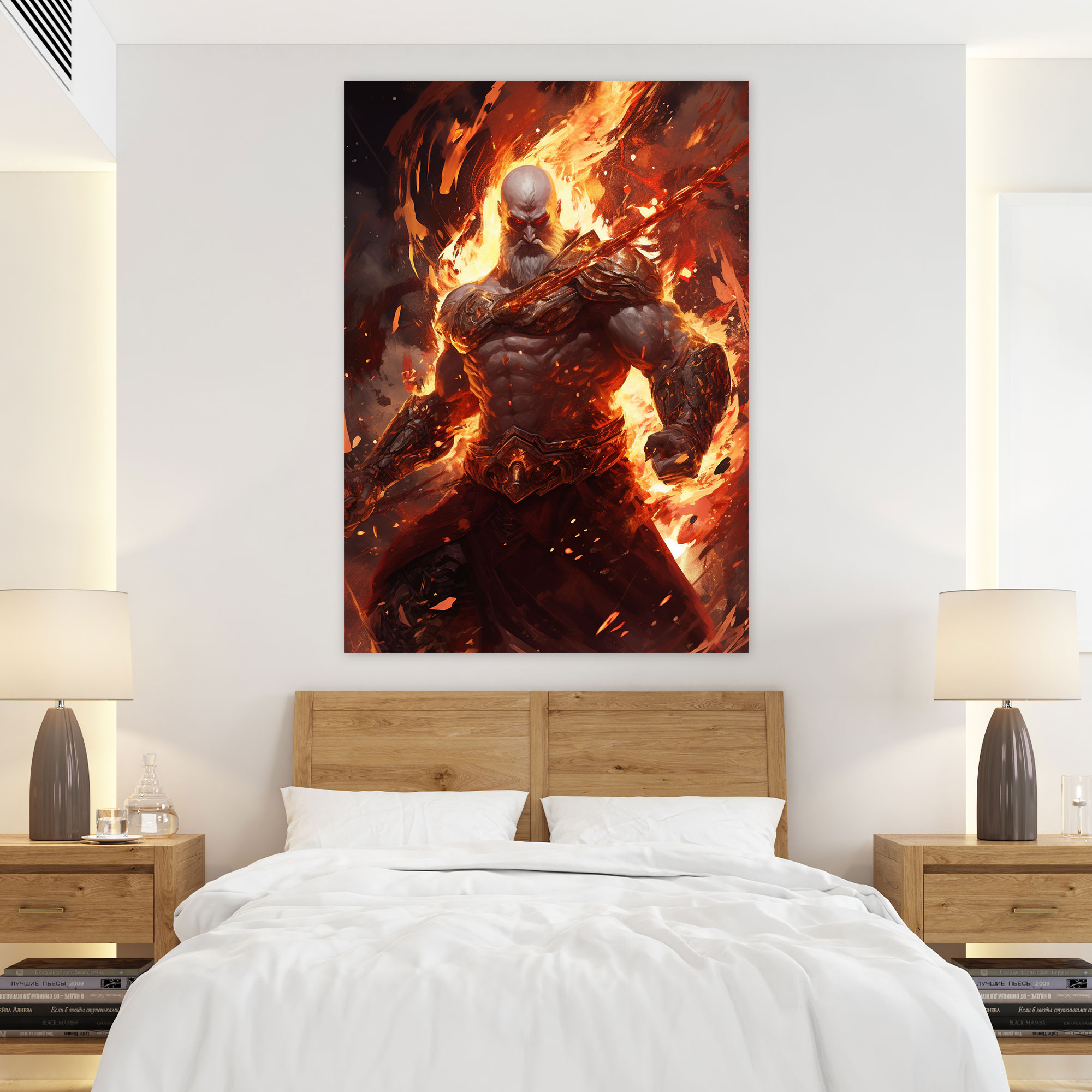 God Of War Duvar Dekorasyonu - Canlı Renklerle God Of War Kanvas Tablo Sanatı