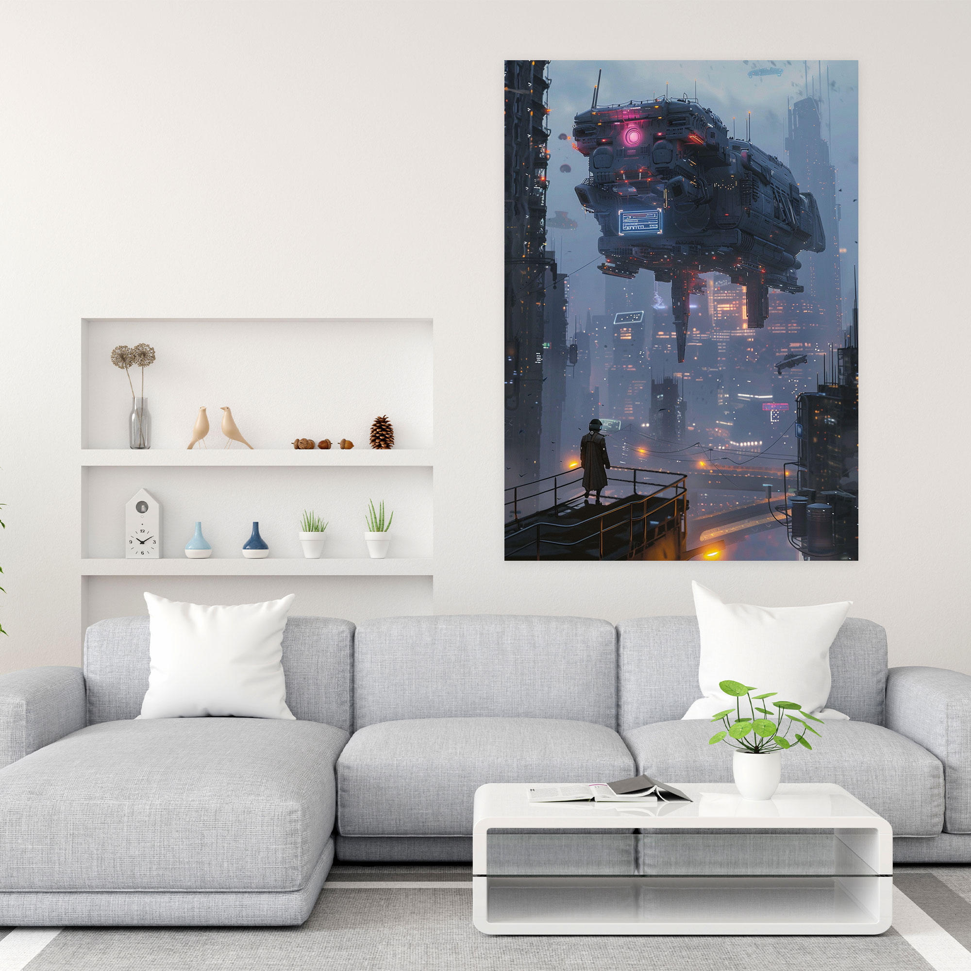 Futurism Canvas Print Technology - Futurism, Sci-Fi Elements, Futurism, Wall Decoration