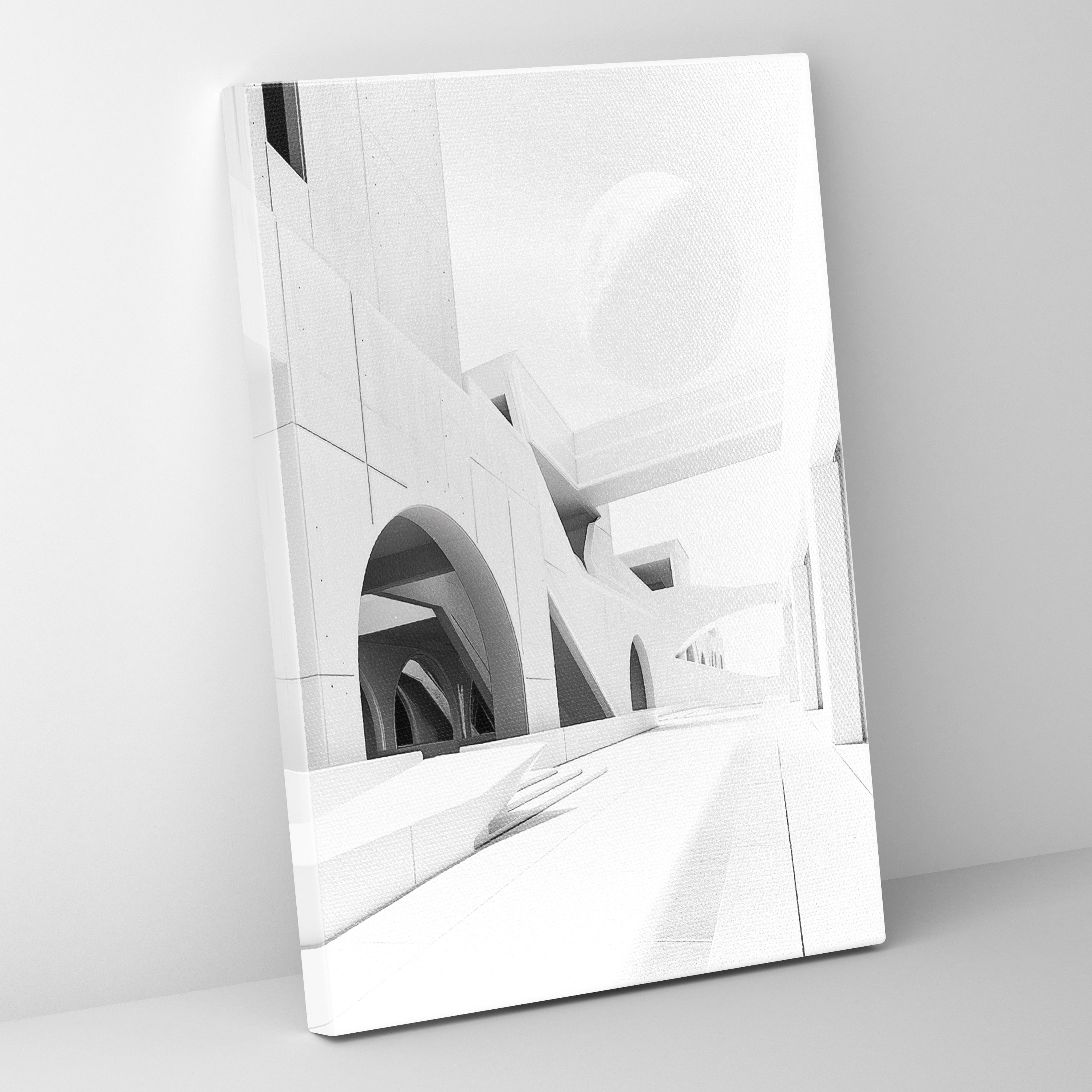 Futurism Canvas Print Architecture - Futurism, Minimalist Aesthetic, Home Decoration, Futuristic Architecture
