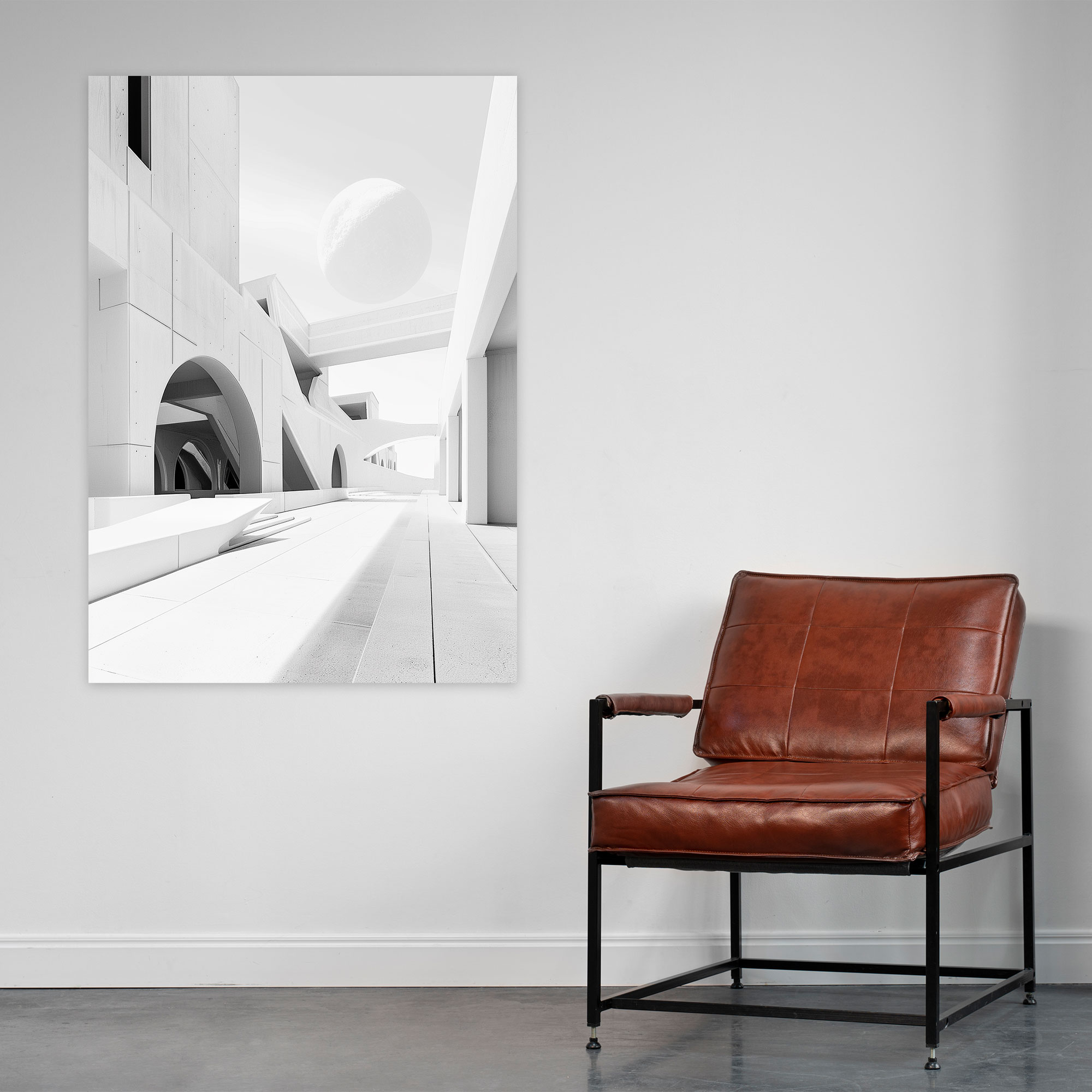Futurism Canvas Print Architecture - Futurism, Minimalist Aesthetic, Home Decoration, Futuristic Architecture