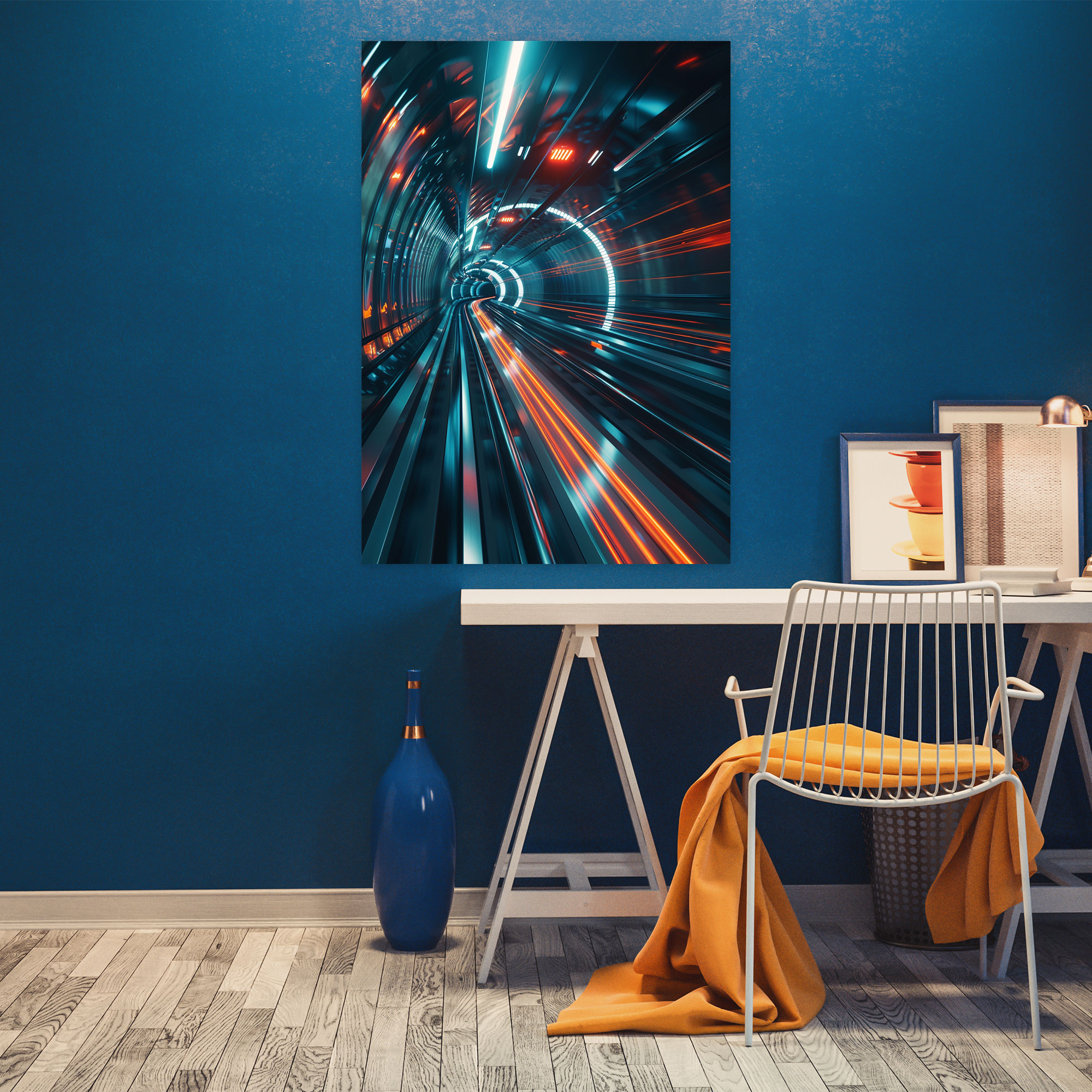 Futurism Canvas Print Transportation - Futurism, Wall Decoration, Futuristic Transportation, Wall Art