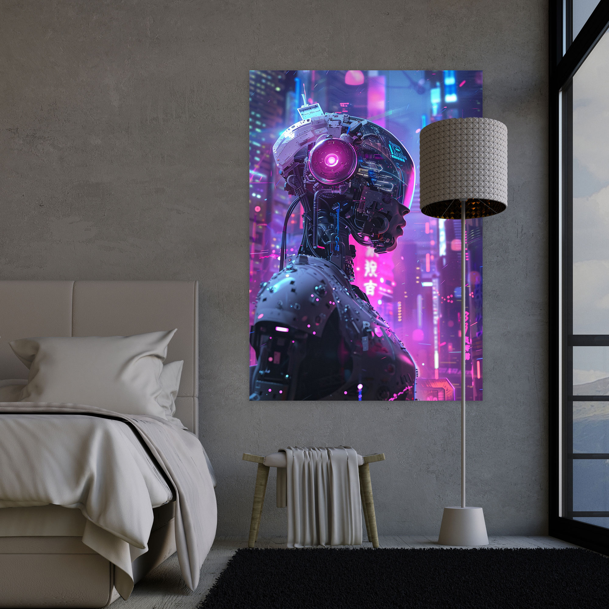 Digital Robots Futurism Canvas Print - Futurism, Futurism Art Style, Canvas Wall Art, Canvas Print