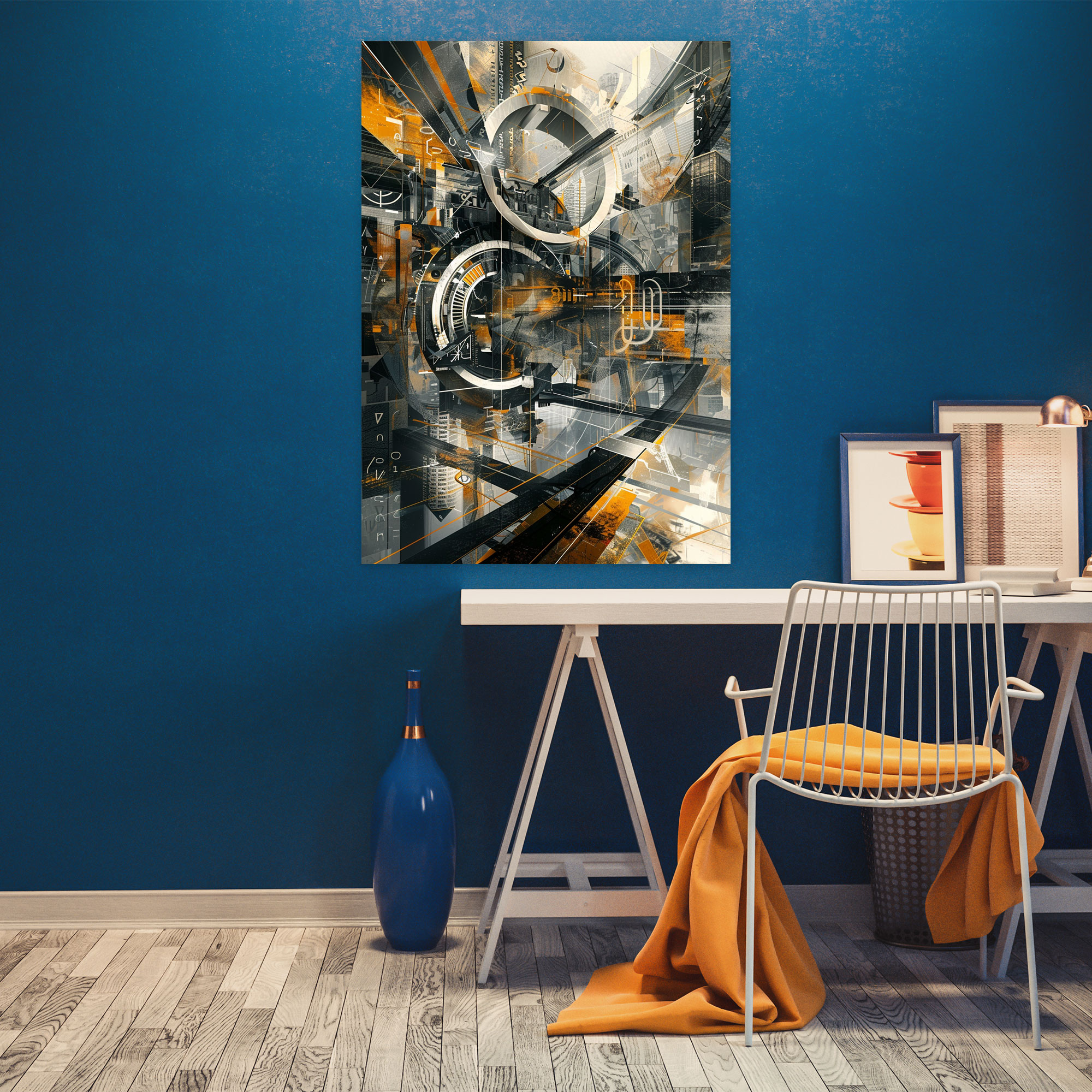 Geometric Futurism Wall Art - Futurism, Home Decoration, Wall Decoration, Futurism Art Style