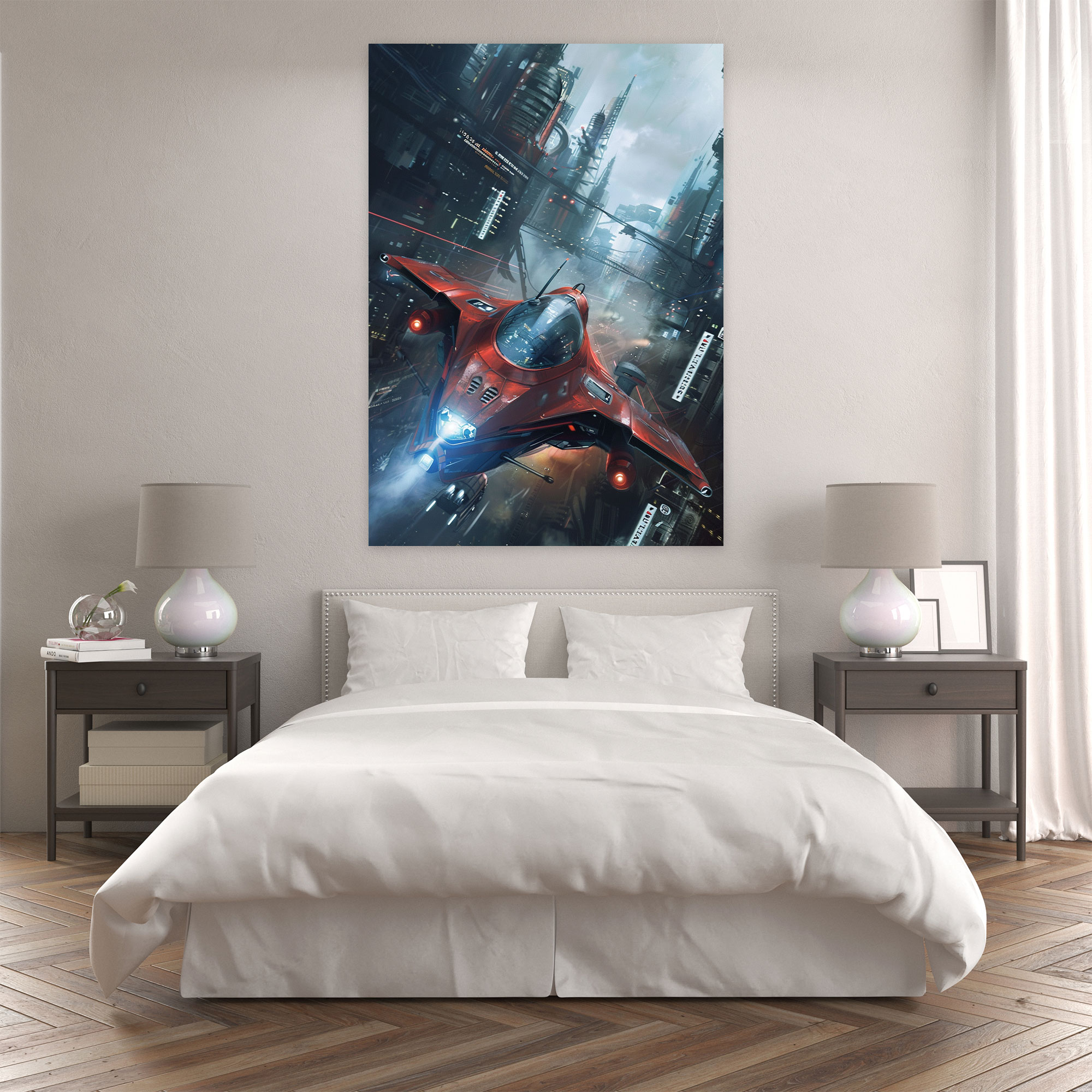 Futuristic Vehicles Canvas Print - Futurism, Canvas, Home Decoration, Futurism Art Style
