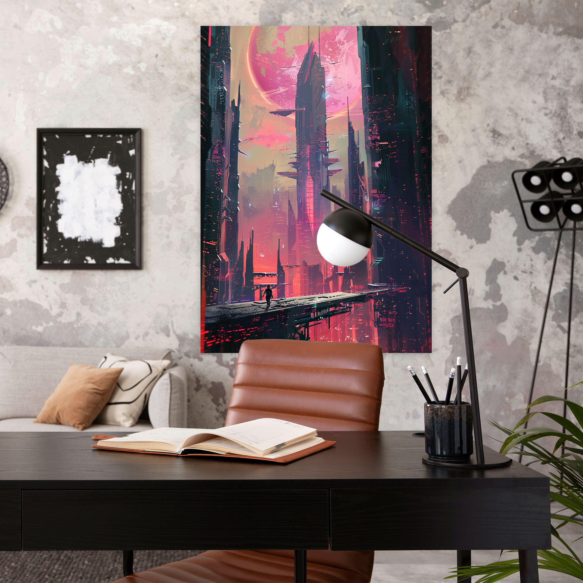 Futuristic Architecture Canvas Print - Futurism, Wall Art, Futurism Art Style, Home Decoration