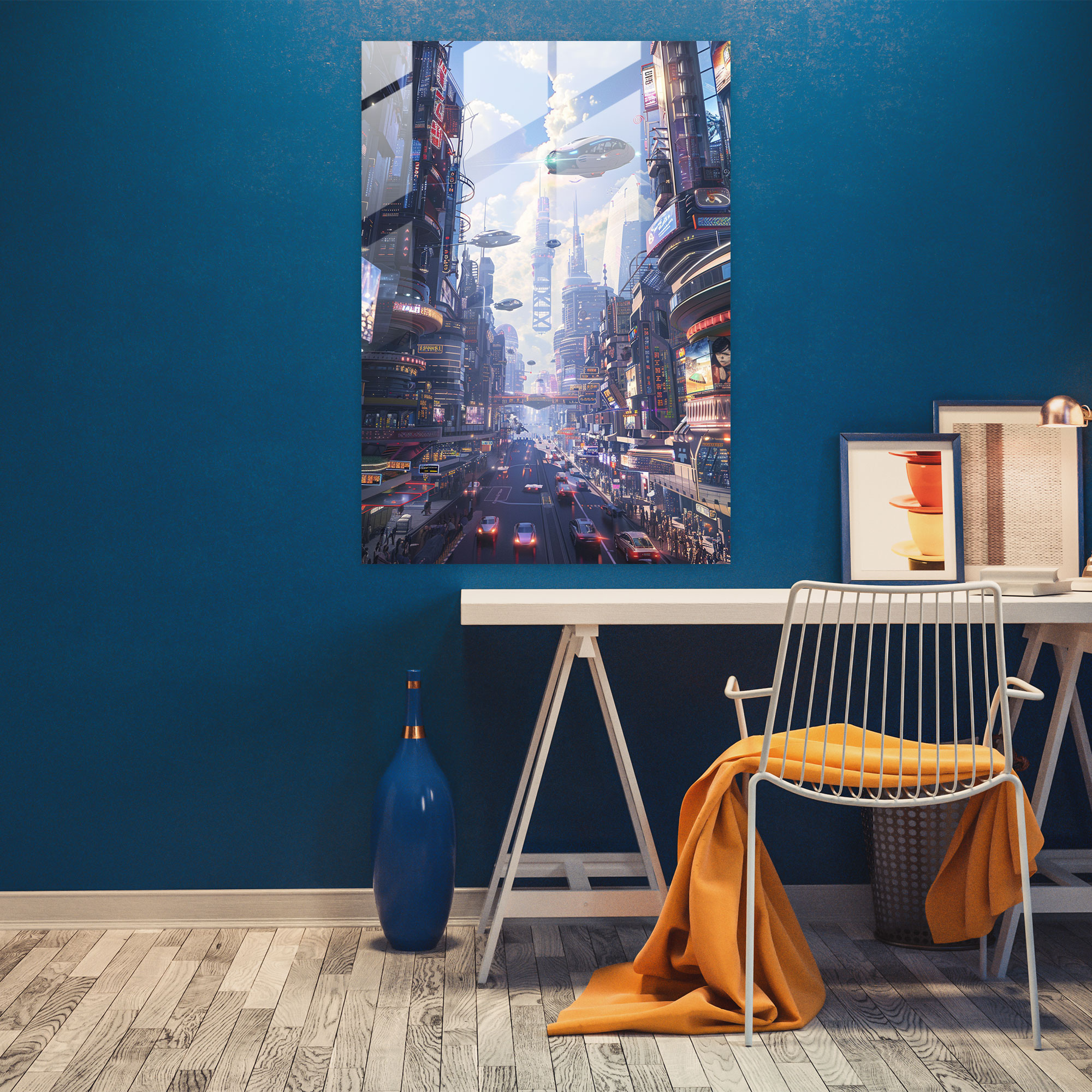 Futurism Art Style Glass Wall Art - Futurism, Wall Decoration, Glass Wall Art, Futurism Art Style