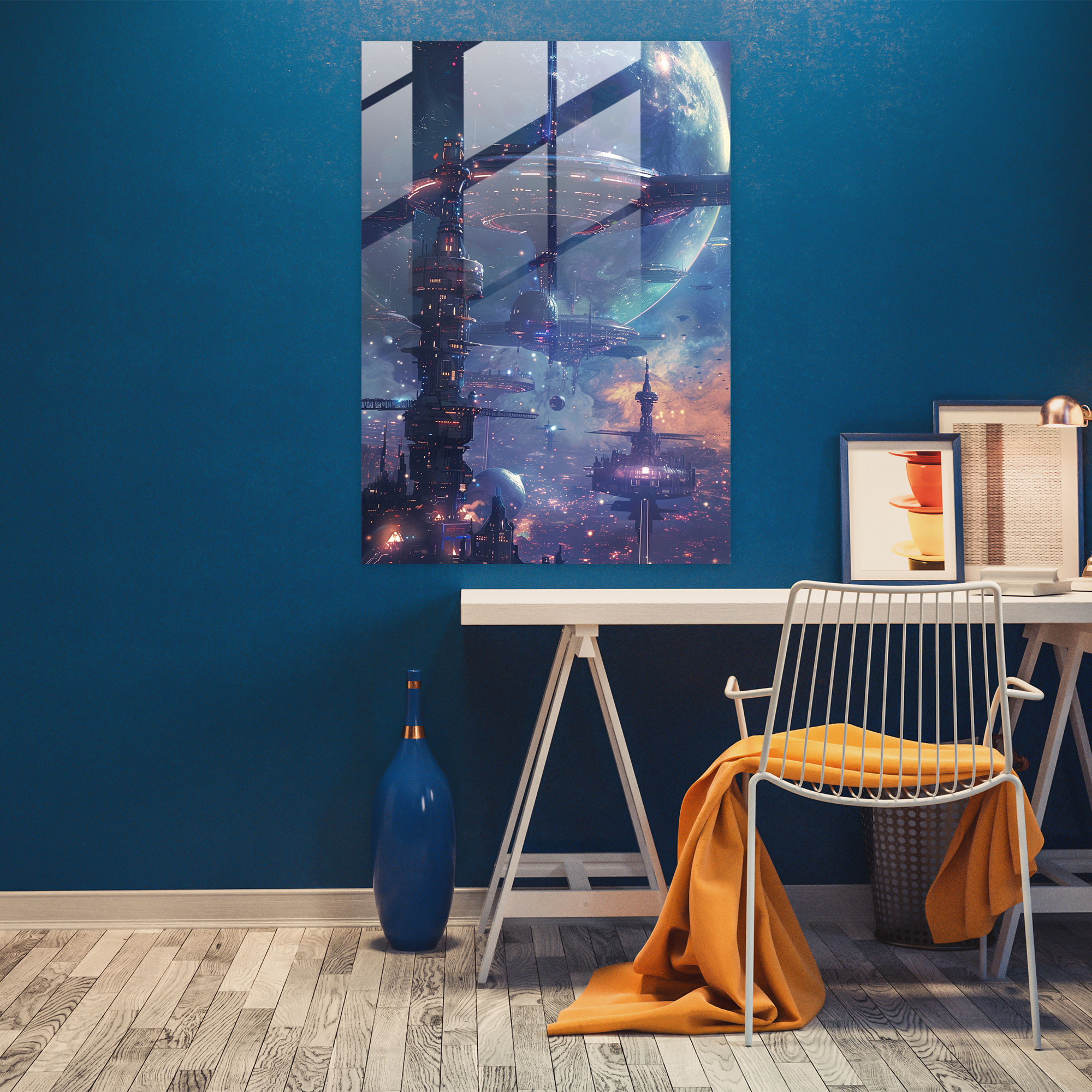 Futurism Art Style Wall Decoration - Futurism, Modern Art, Glass Print, Glass Art