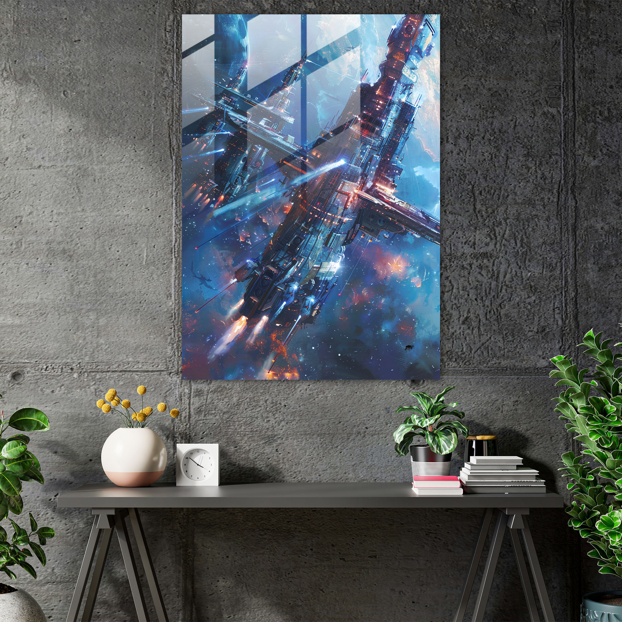 Futurism Art Style Glass Wall Art - Futurism, Glass Art, Modern Art, Home Decoration