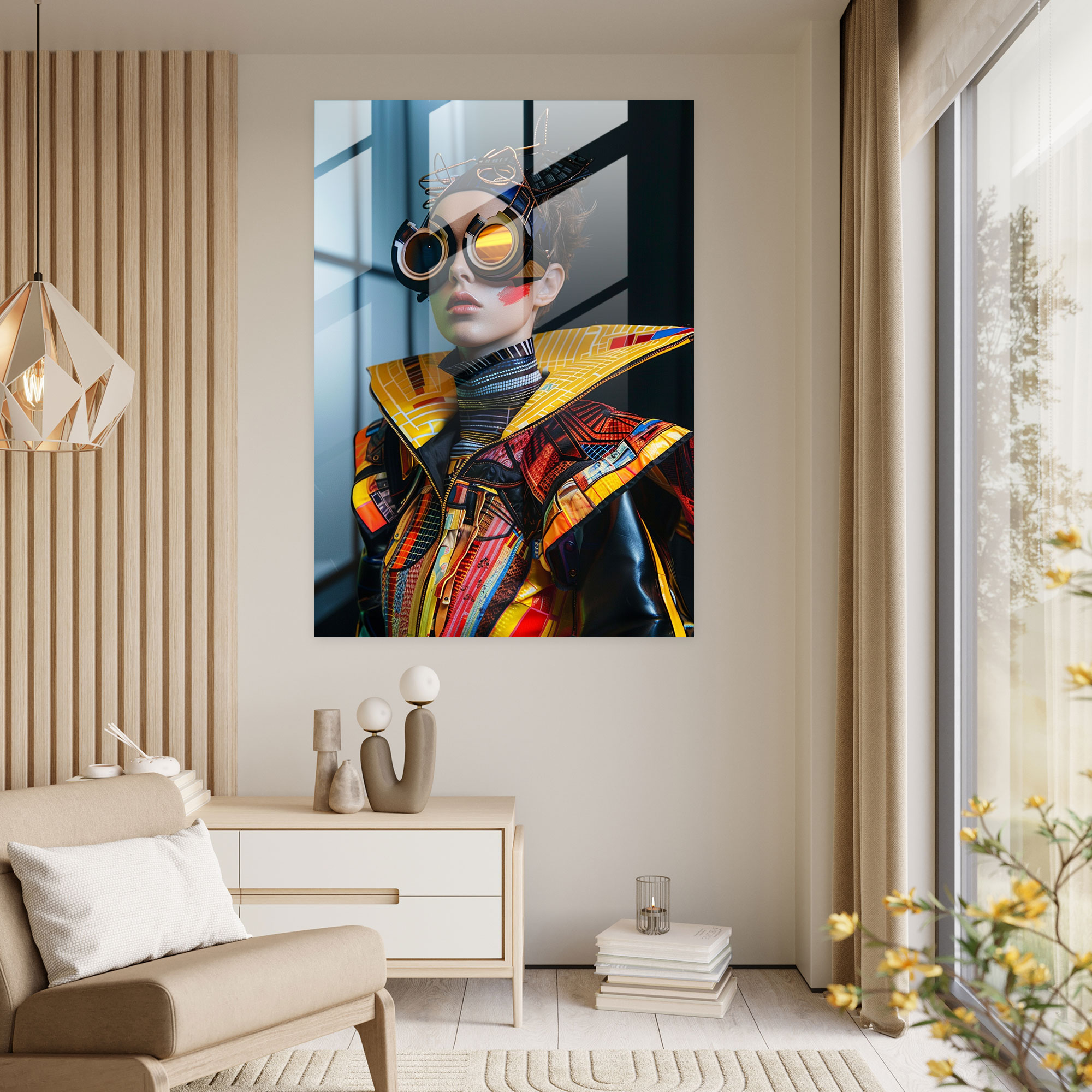 Futurism Art Style Wall Decoration - Futurism, Avant-Garde Outfits, Modern Art, Glass Print