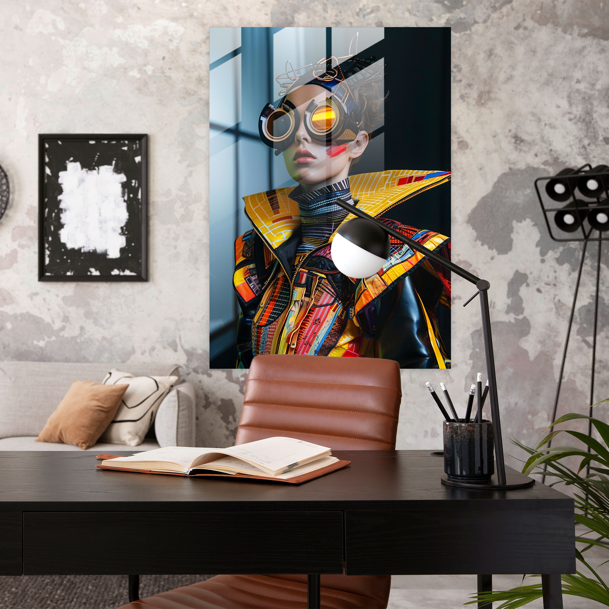 Futurism Art Style Wall Decoration - Futurism, Avant-Garde Outfits, Modern Art, Glass Print