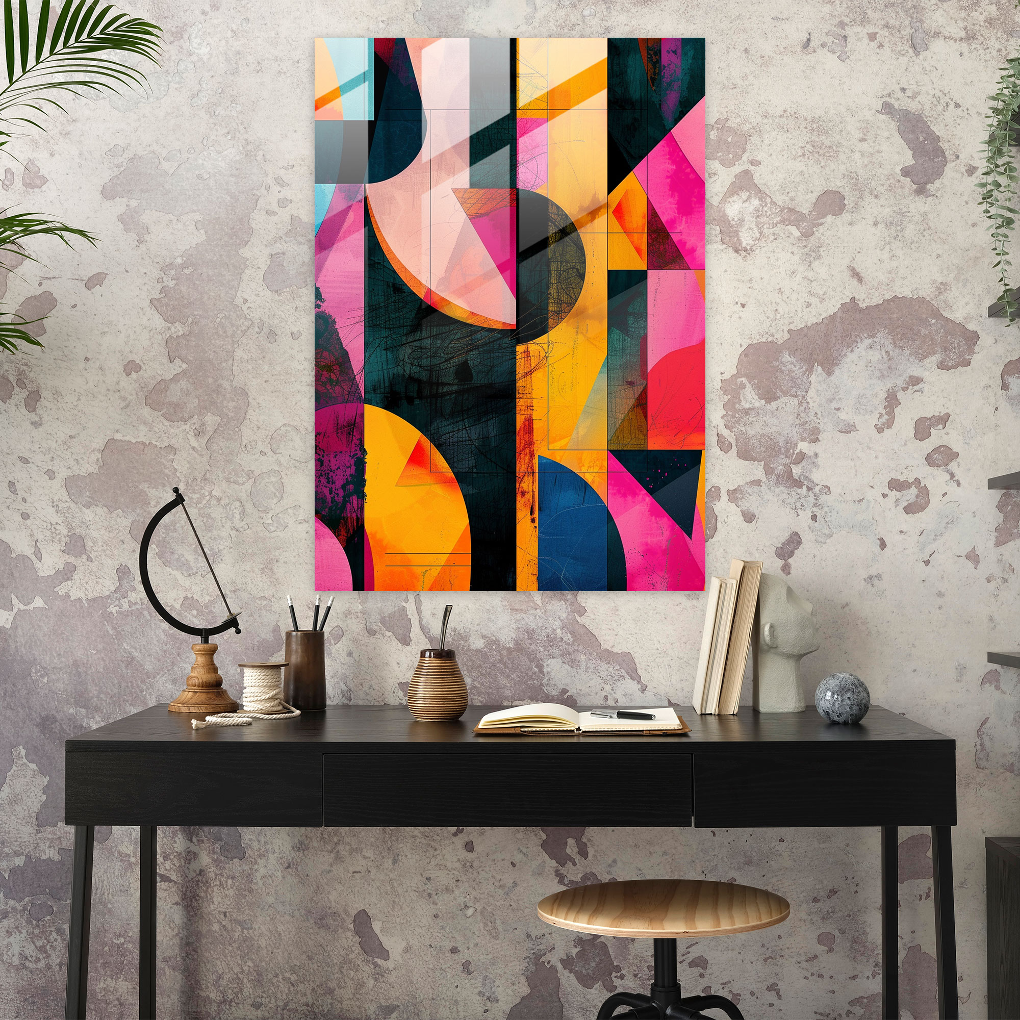 Futurism Art Style Glass Print - Futurism, Home Decoration, Glass Print, Futurism Art Style