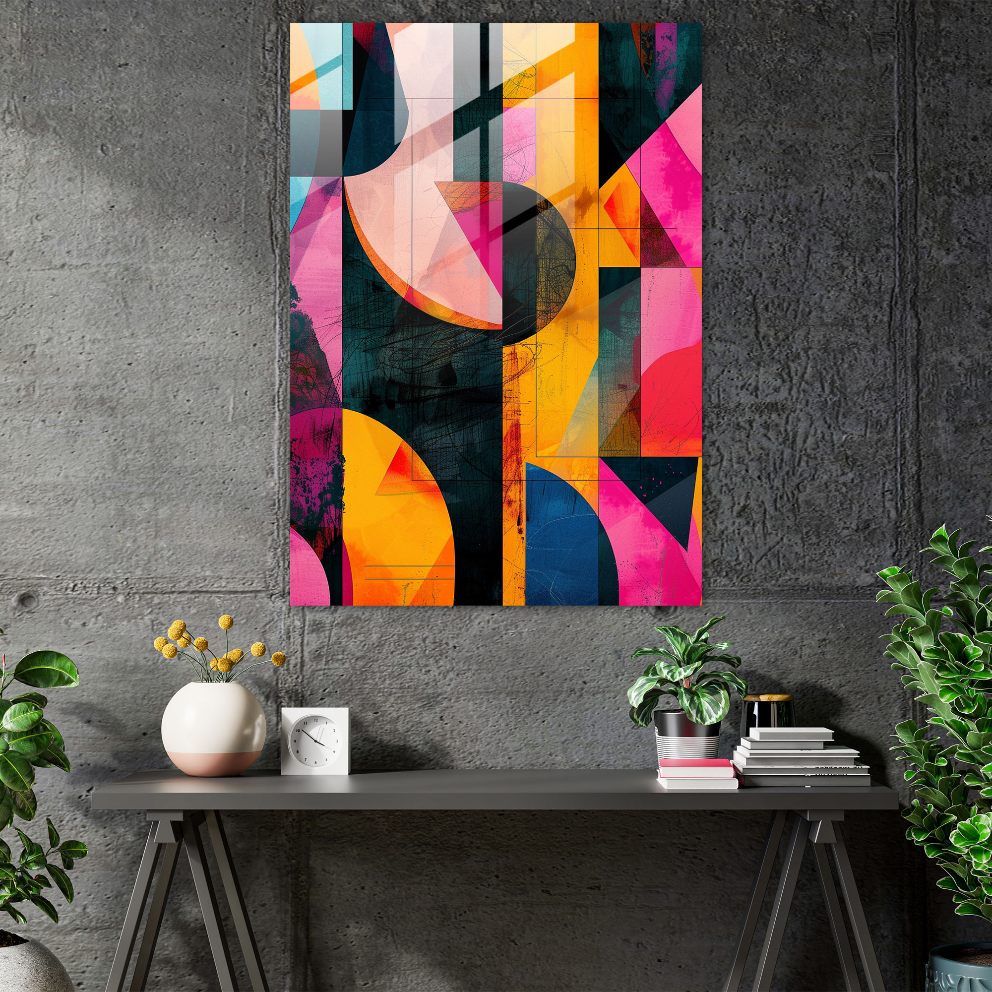 Futurism Art Style Glass Print - Futurism, Home Decoration, Glass Print, Futurism Art Style