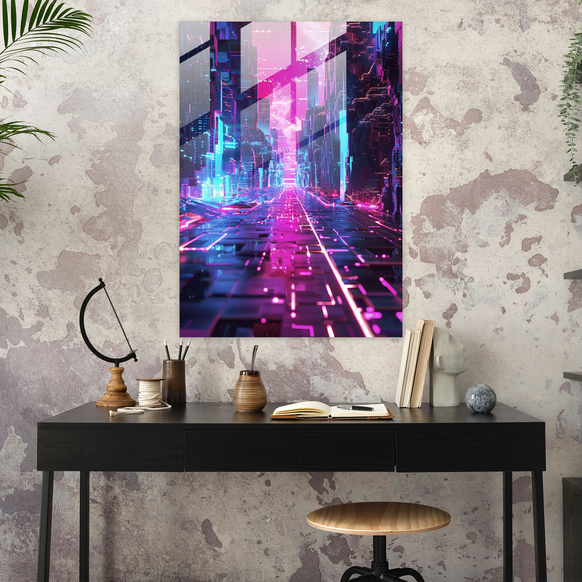 Futurism Art Style Glass Print - Futurism, Glass Print, Glass Art, Home Decoration