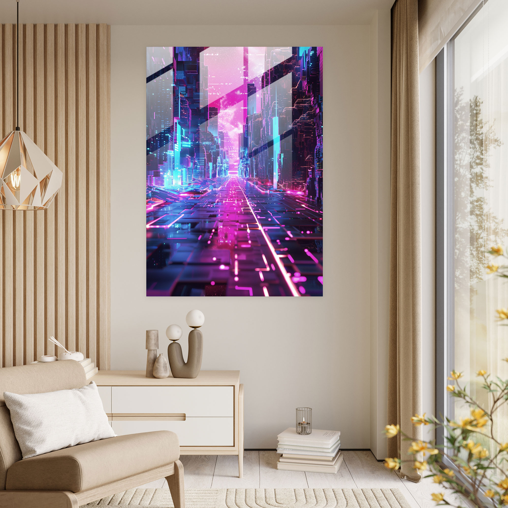 Futurism Art Style Glass Print - Futurism, Glass Print, Glass Art, Home Decoration