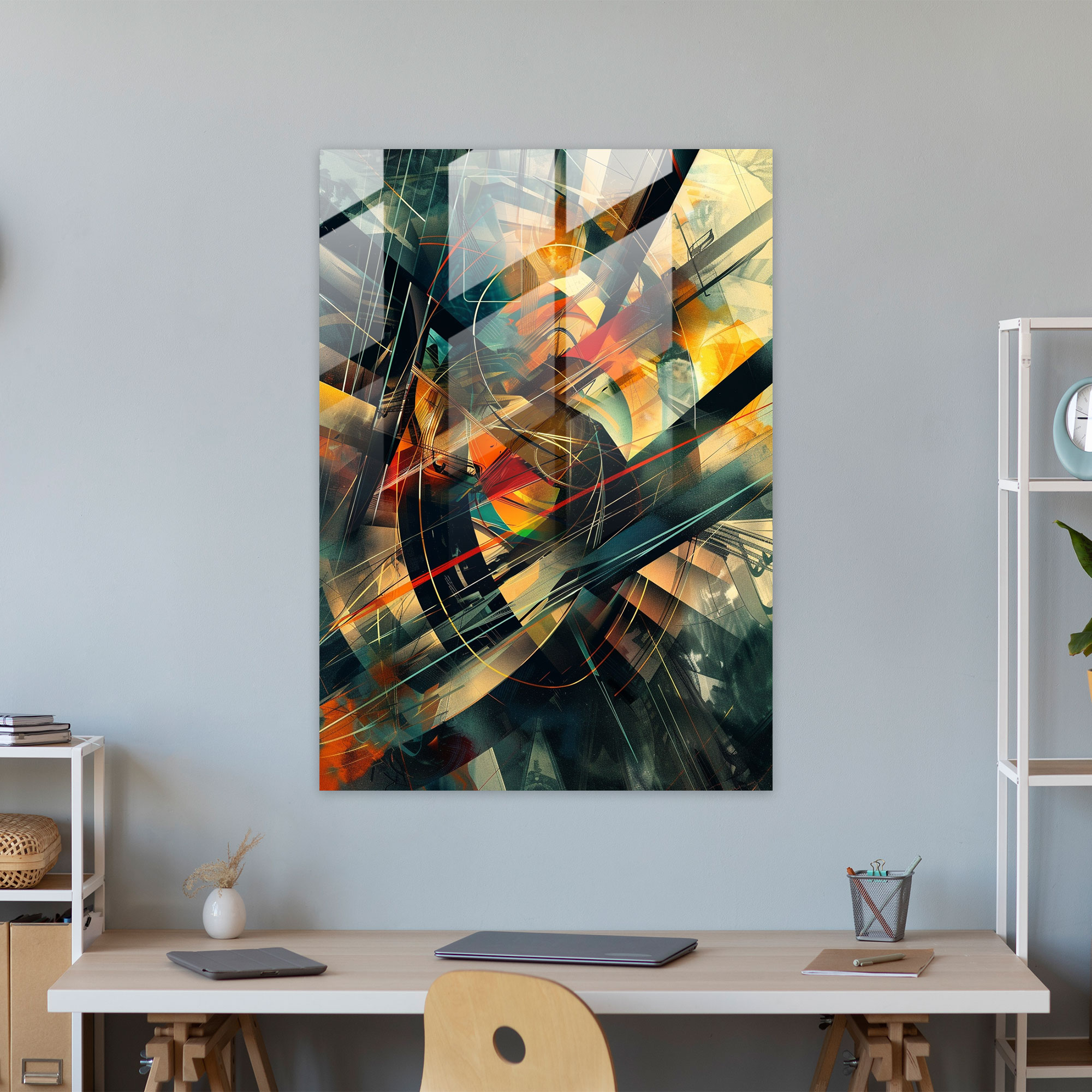 Futurism Art Style Glass Print - Futurism, Glass Art, Futurism Art Style, Home Decoration