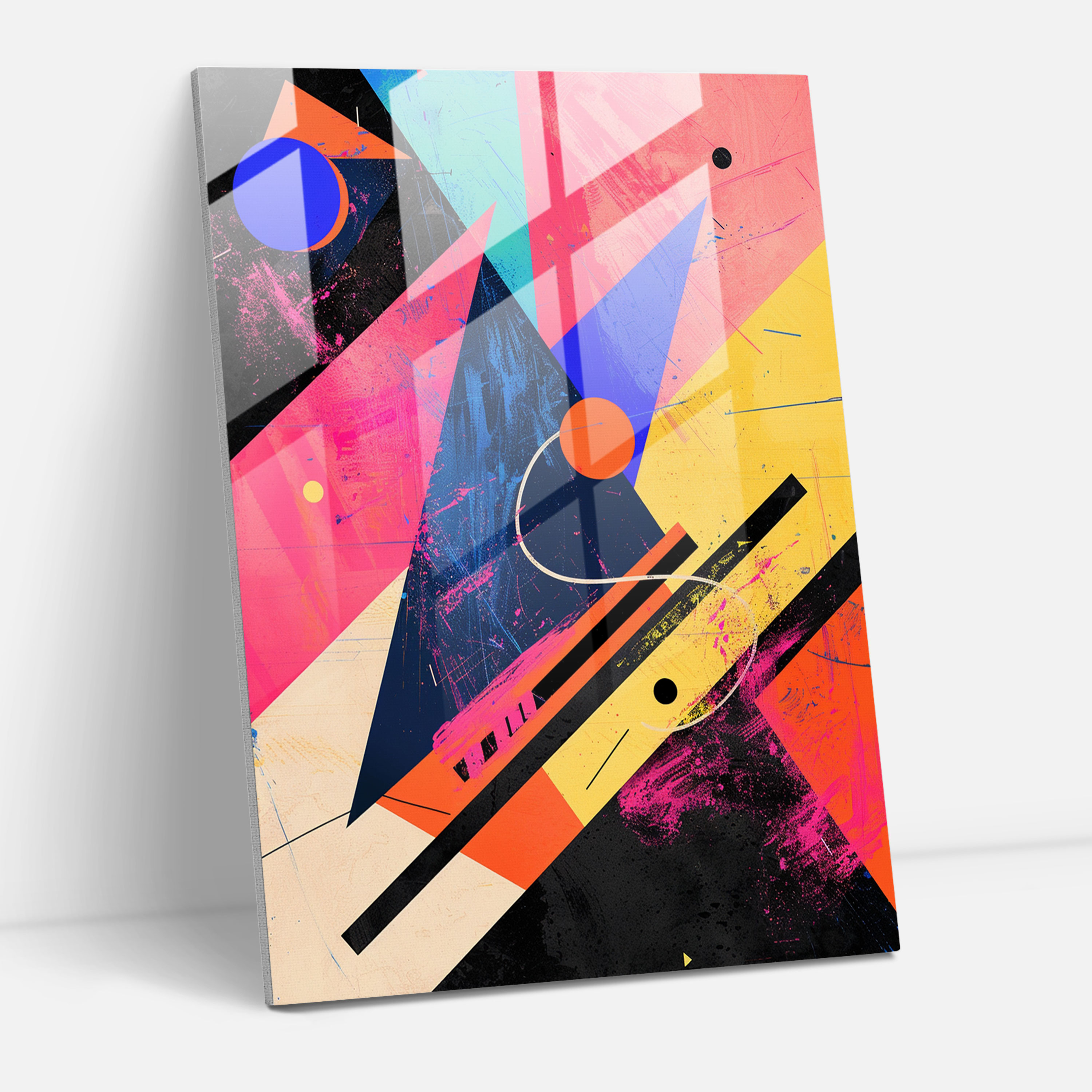 Futurism Glass Print - Futurism, Glass Print, Vibrant Colors, Wall Decoration