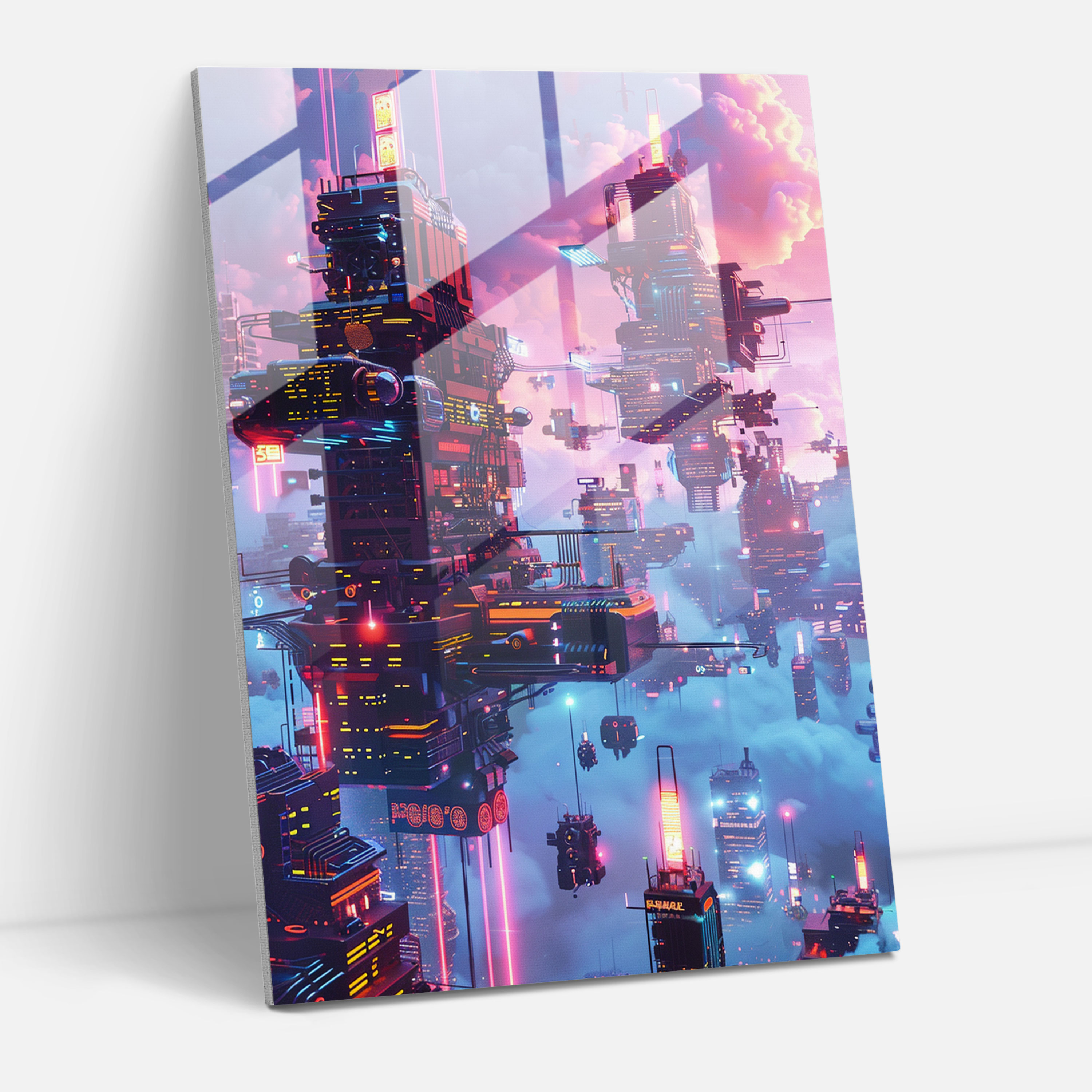 Futurism Glass Print - Futurism, Wall Decoration, Modern Art, Futurism Art Style