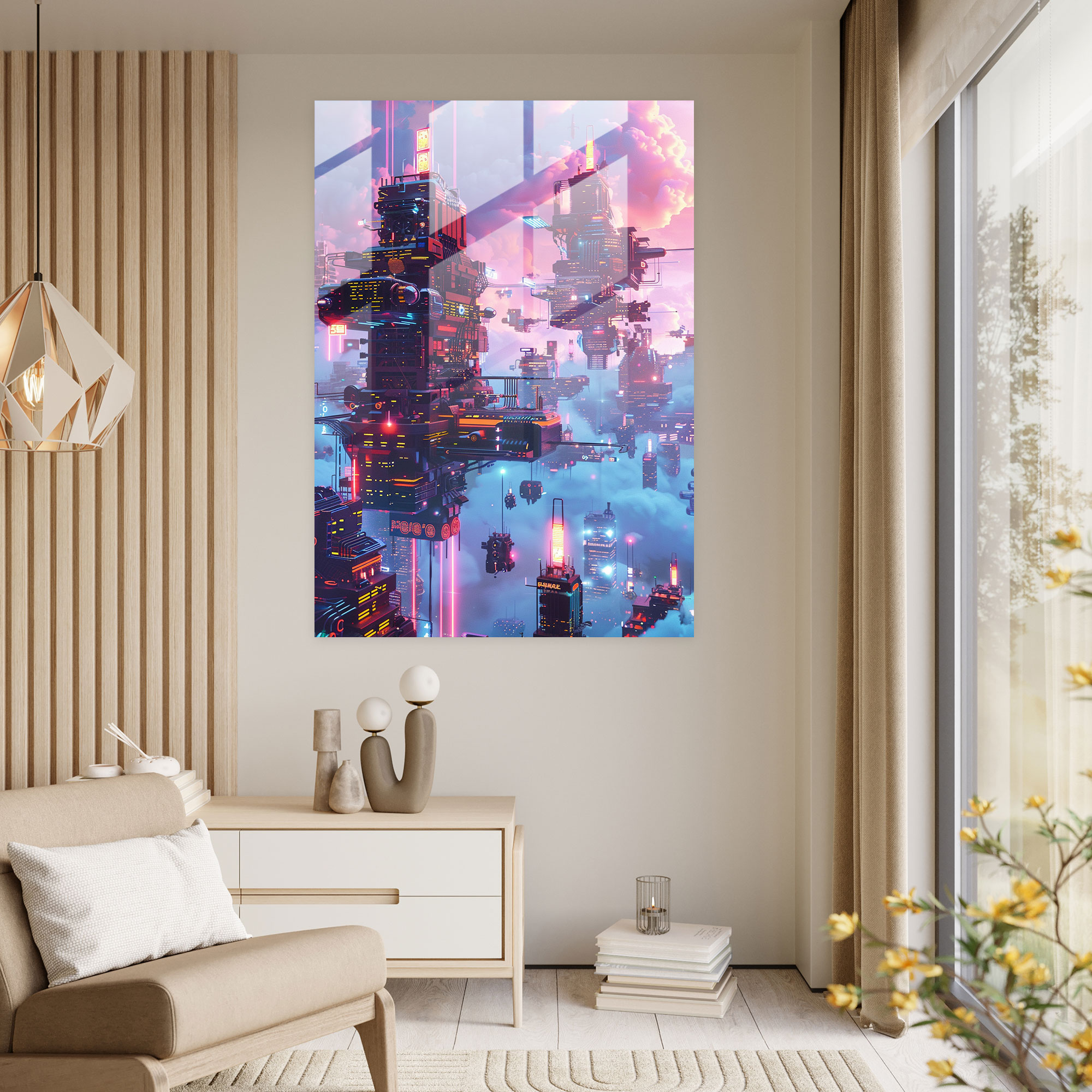 Futurism Glass Print - Futurism, Wall Decoration, Modern Art, Futurism Art Style
