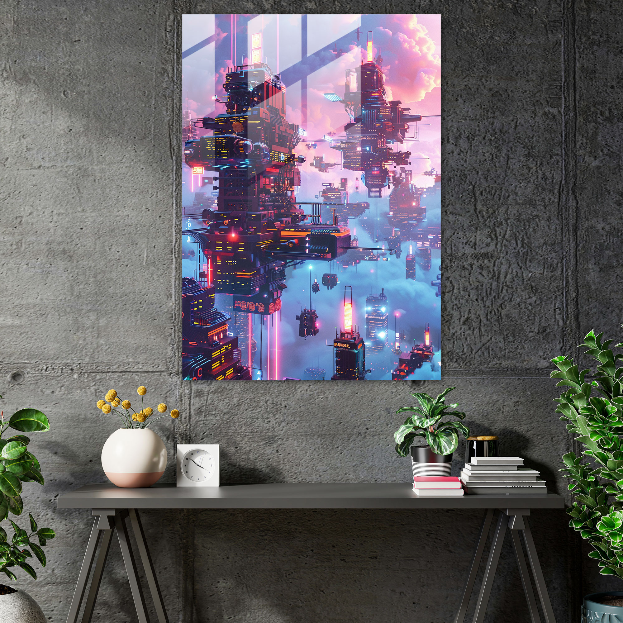 Futurism Glass Print - Futurism, Wall Decoration, Modern Art, Futurism Art Style