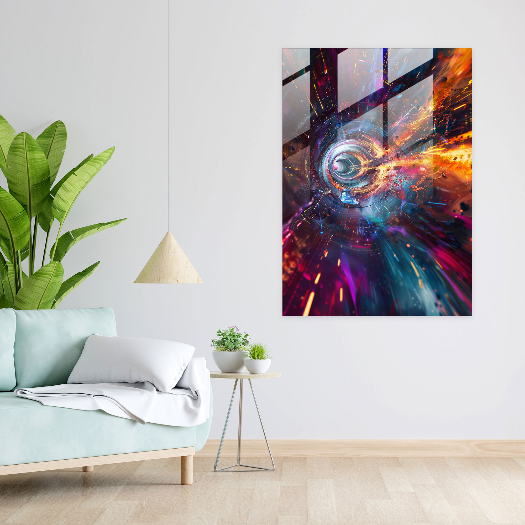 Futurism Art Style Glass Wall Art - Futurism, Glass Wall Art, Glass Print, Futurism Art Style