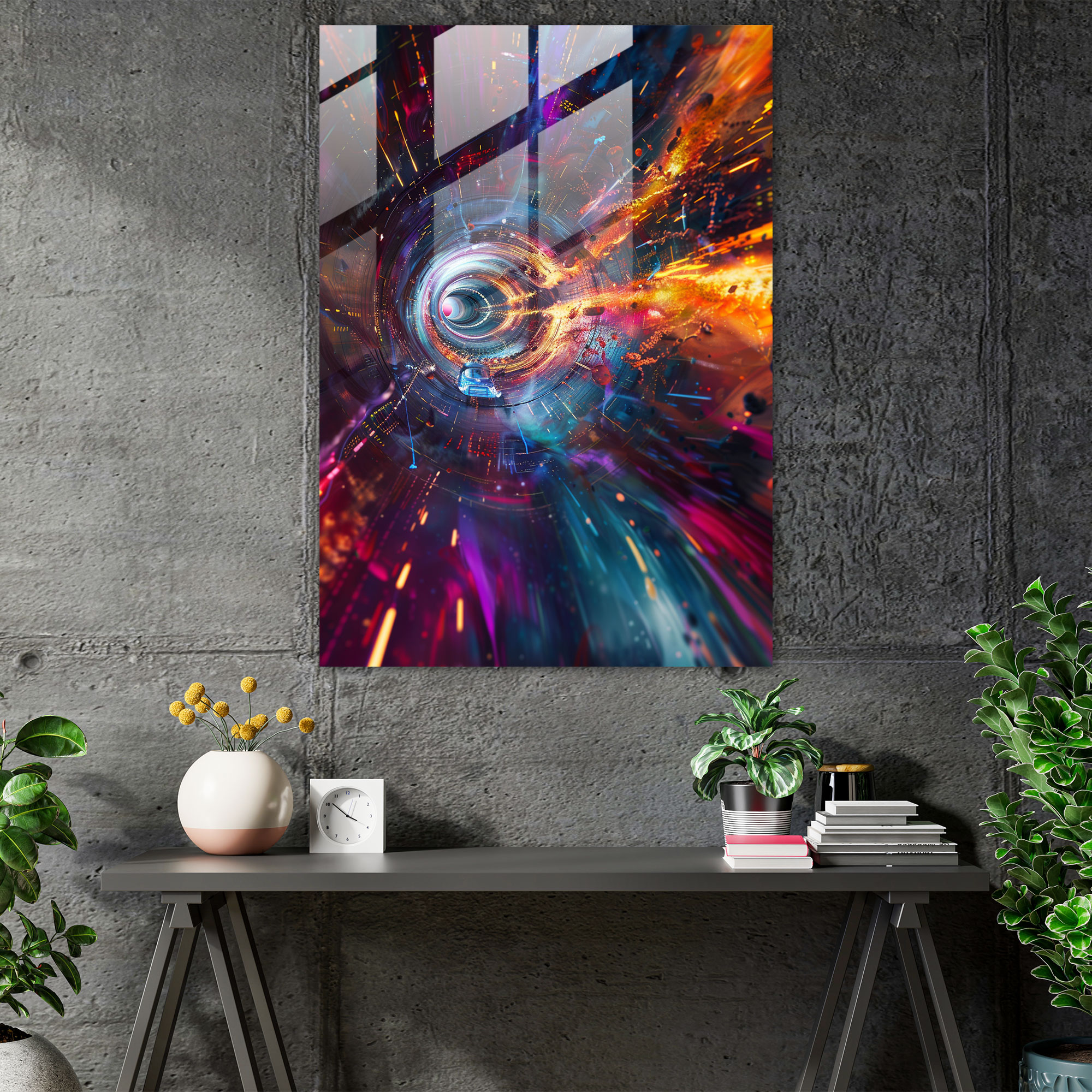 Futurism Art Style Glass Wall Art - Futurism, Glass Wall Art, Glass Print, Futurism Art Style