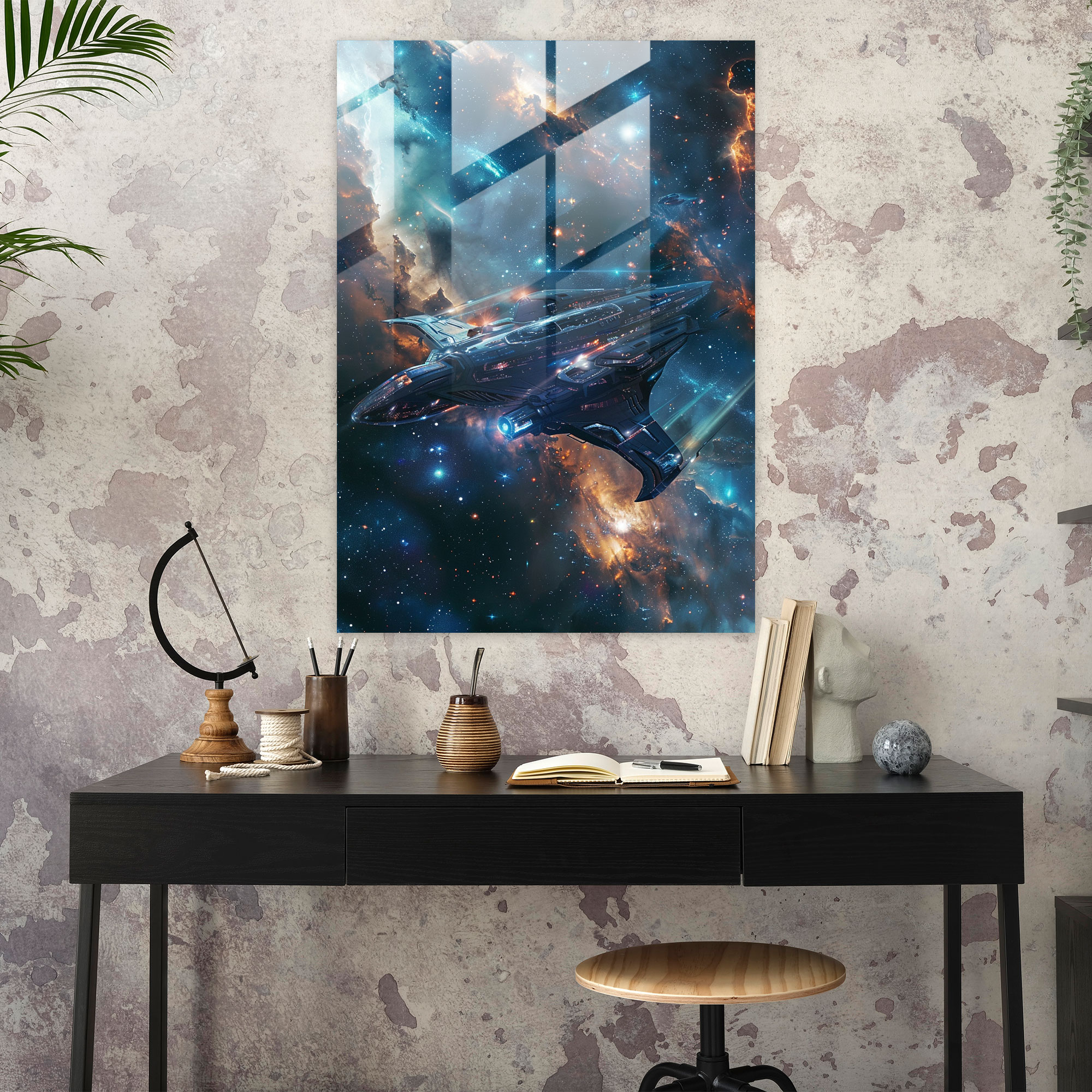 Futurism Glass Art Wall Decoration - Futurism, Home Decoration, Futurism Art Style, Wall Decoration