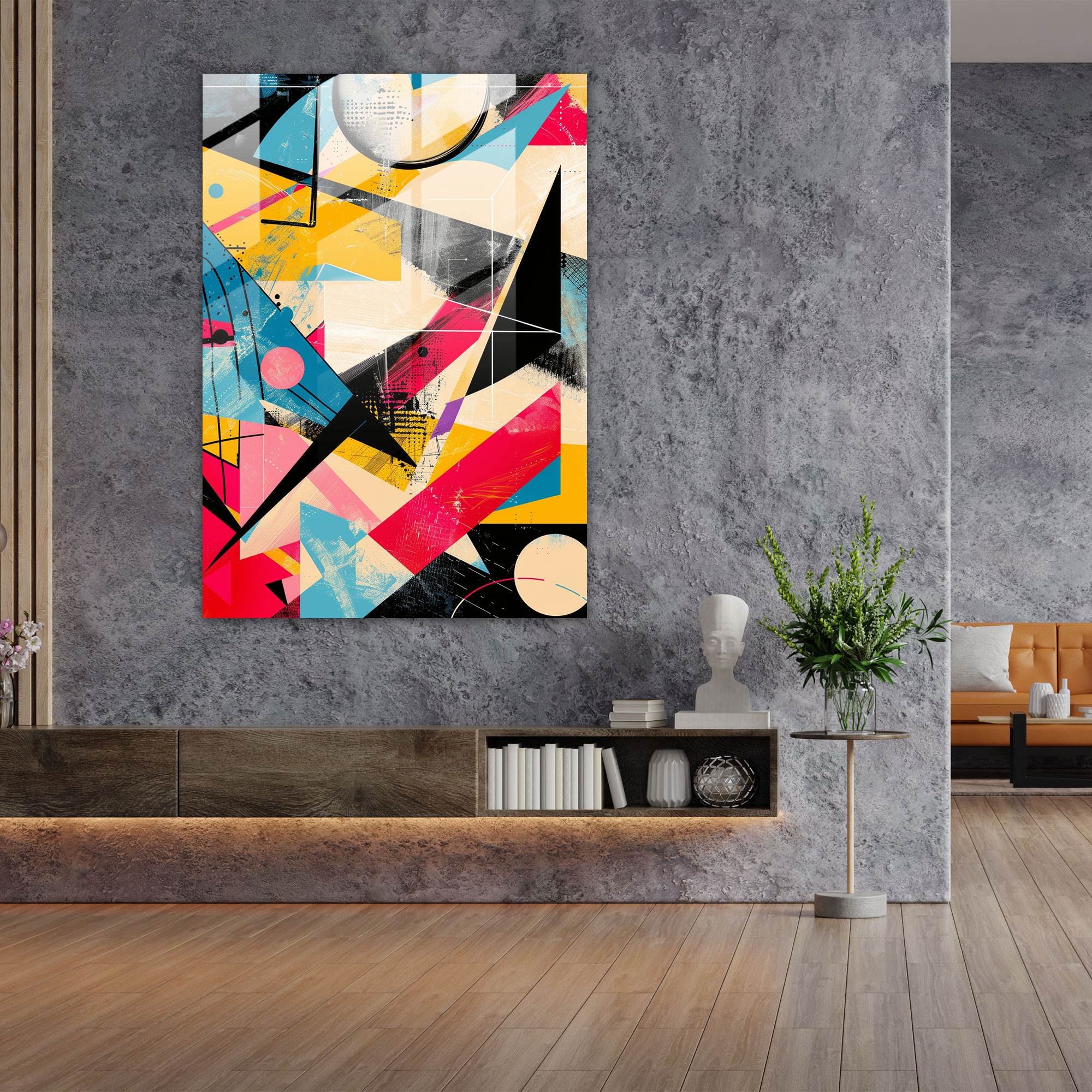 Futurism Home Decoration Glass Print - Futurism, Wall Decoration, Home Decoration, Glass Wall Art