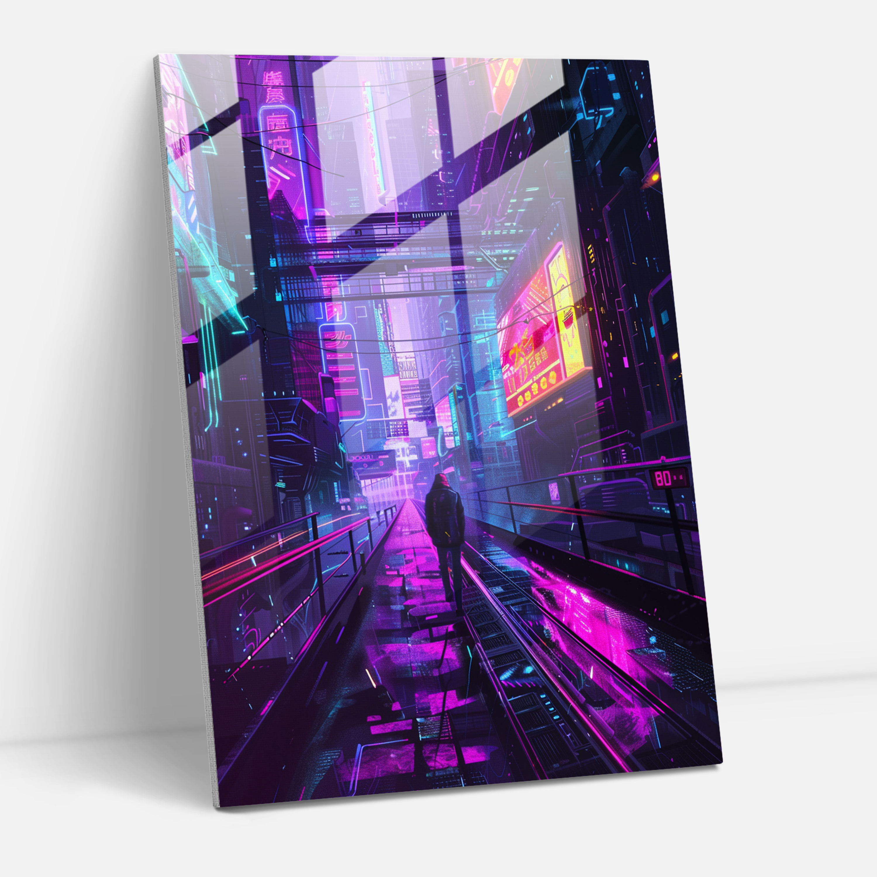 Futurism Glass Print Wall Decoration - Futurism, Glass Wall Art, Modern Art, Futurism Art Style