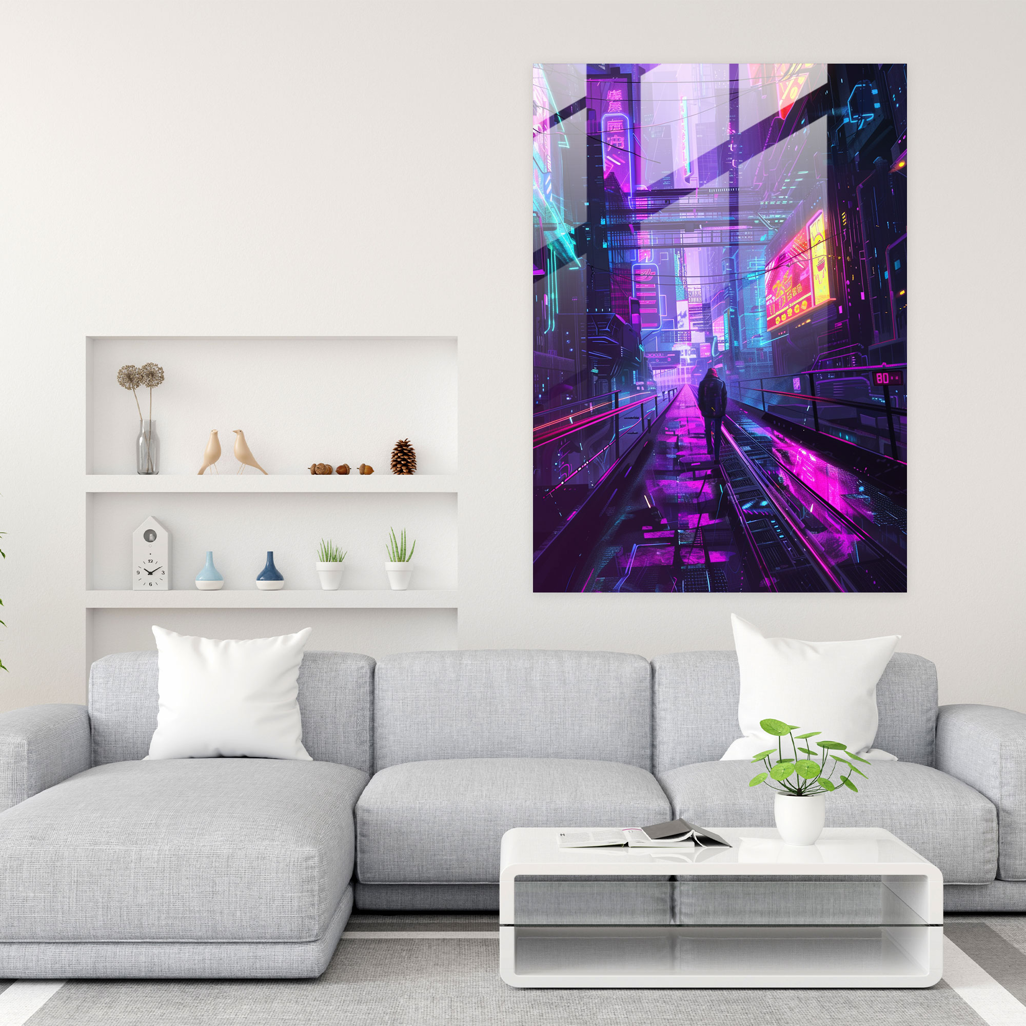 Futurism Glass Print Wall Decoration - Futurism, Glass Wall Art, Modern Art, Futurism Art Style