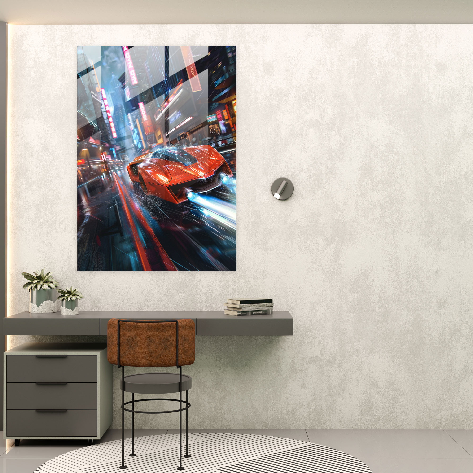 Futurism Glass Wall Art Modern Art - Futurism, Futurism Art Style, Home Decoration, Wall Decoration
