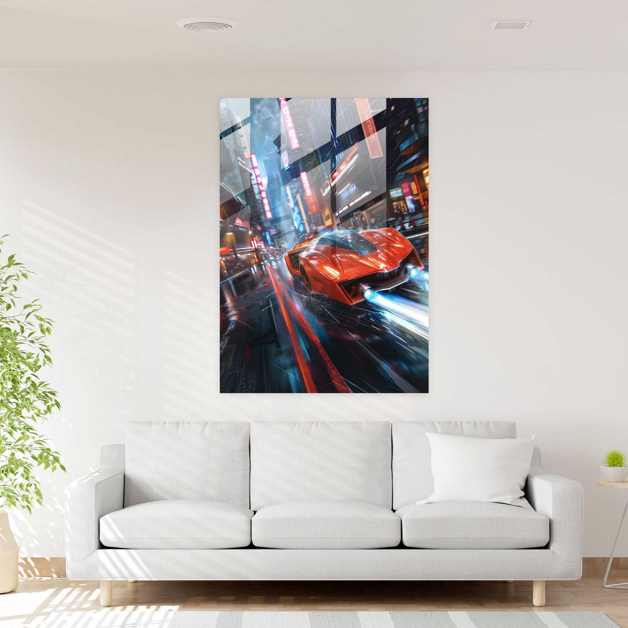 Futurism Glass Wall Art Modern Art - Futurism, Futurism Art Style, Home Decoration, Wall Decoration