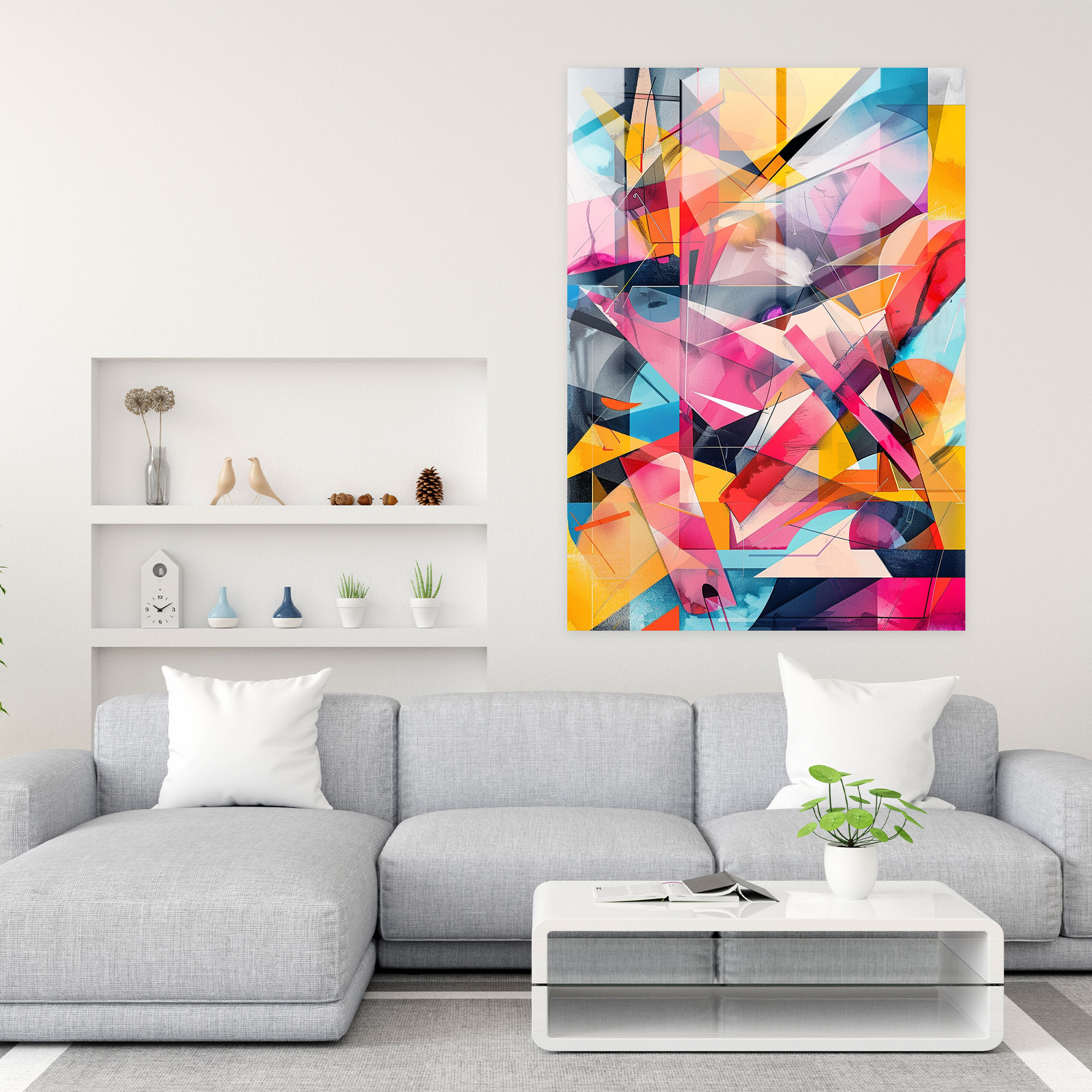 Futurism Glass Print - Futurism, Glass Art, Modern Art, Glass Print