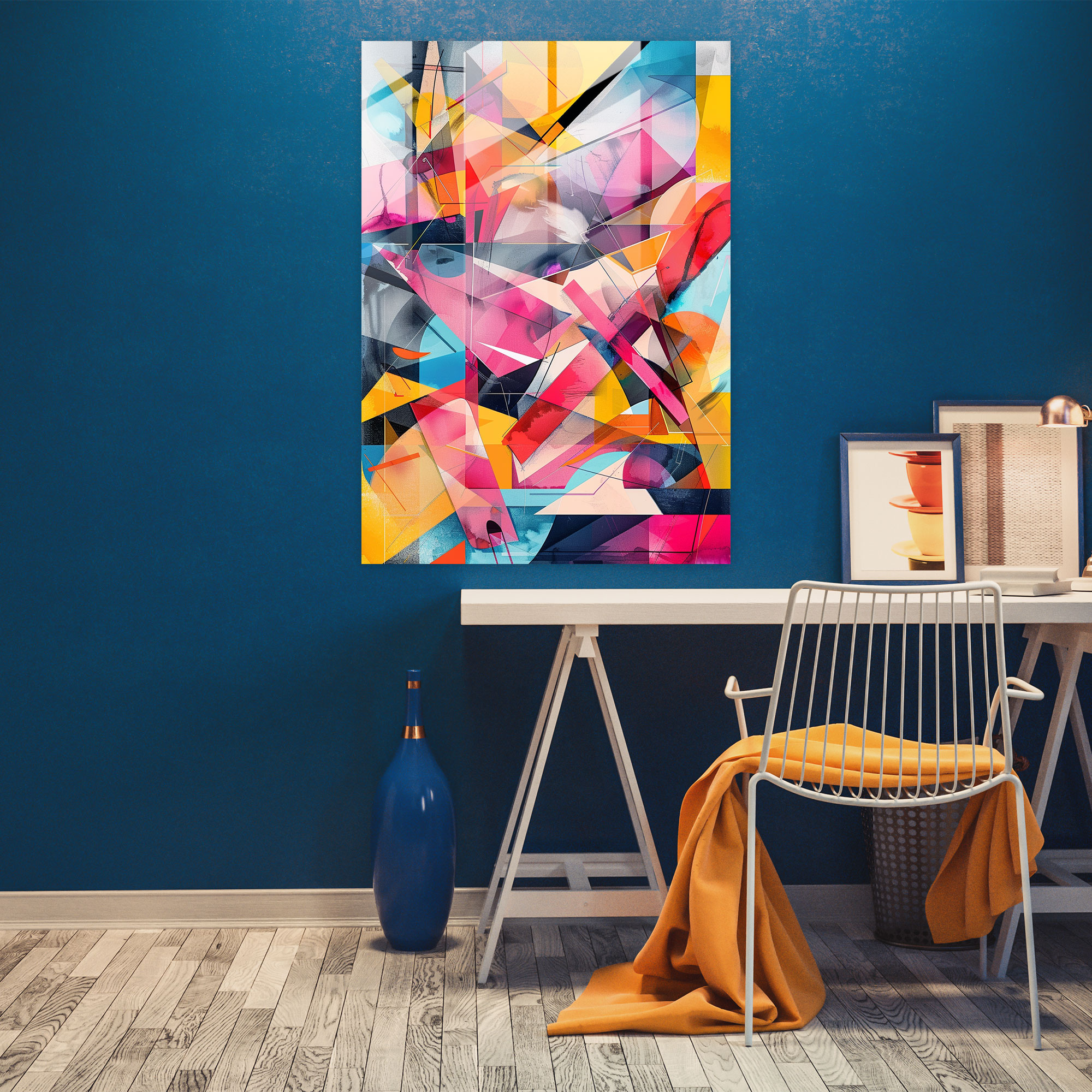 Futurism Glass Print - Futurism, Glass Art, Modern Art, Glass Print