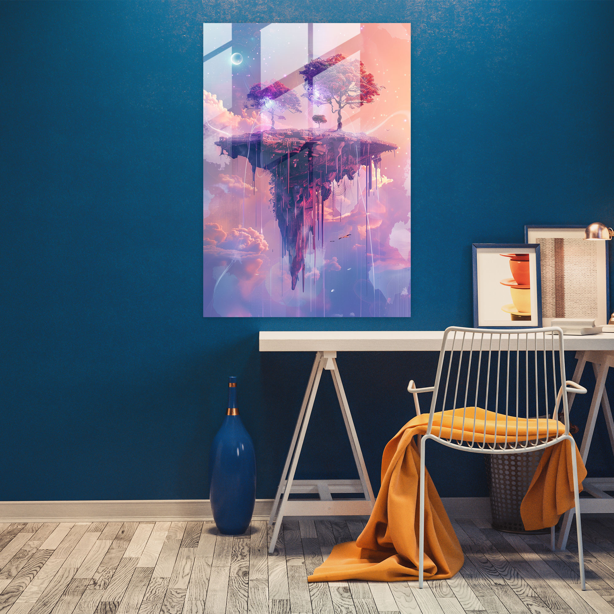 Futurism Glass Print - Futurism, Modern Art, Home Decoration, Glass Wall Art