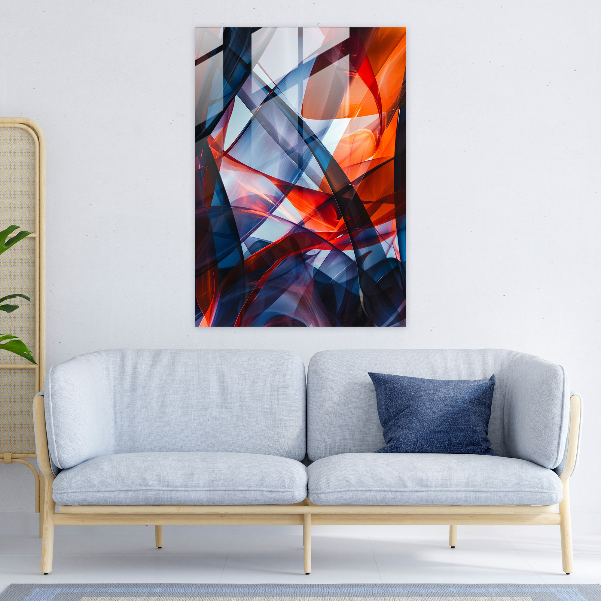 Futurism Glass Print - Abstract Shapes And Dynamic Lines - Futurism, Glass Wall Art, Glass Art, Glass Print