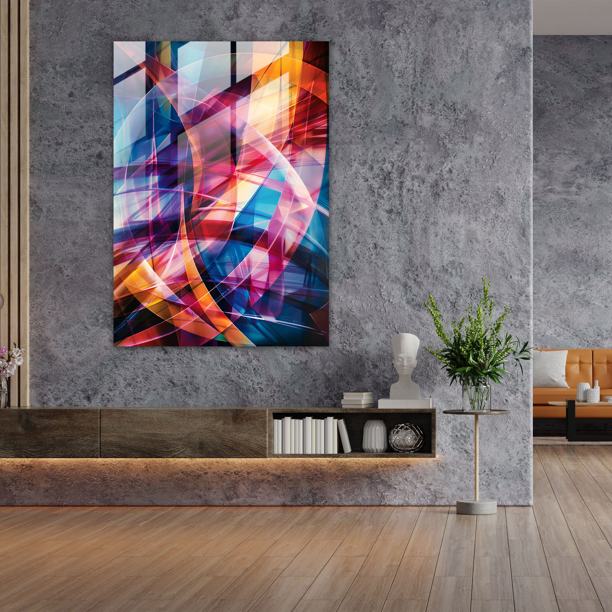 Futurism Glass Print - Dynamic Lines And Optical Illusions - Futurism, Glass Print, Modern Art, Home Decoration