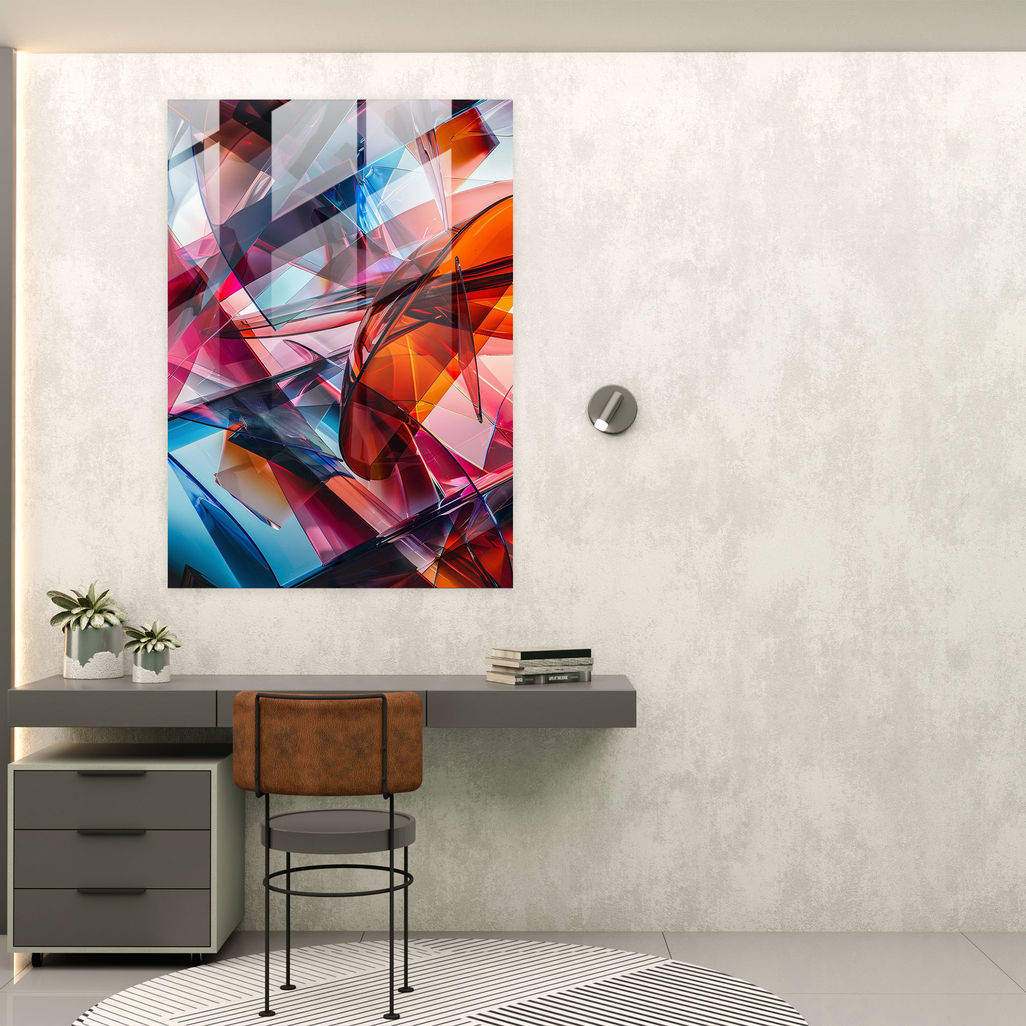 Futurism Glass Art - Futuristic Technology And Abstract Shapes - Futurism, Futurism Art Style, Modern Art, Glass Print