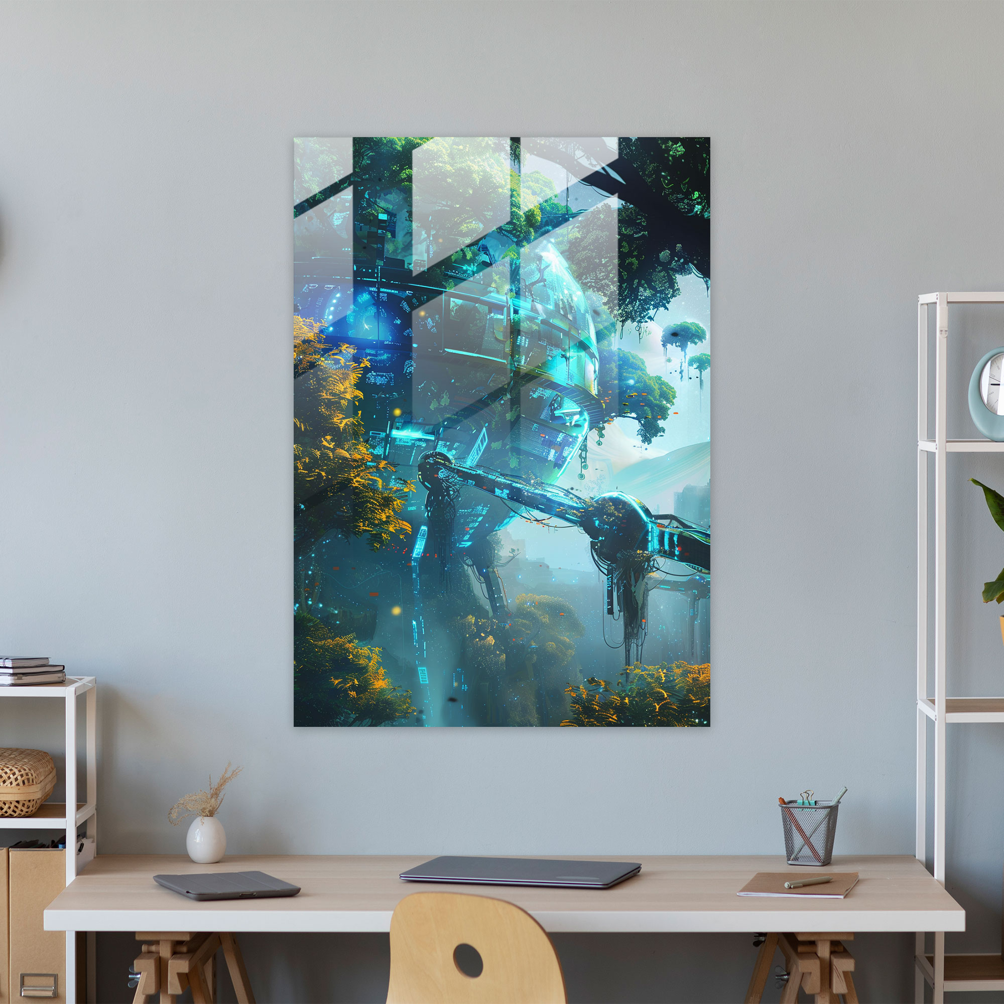 Futurism Glass Art - Techno-Nature Fusion - Futurism, Modern Art, Glass Art, Futurism Art Style