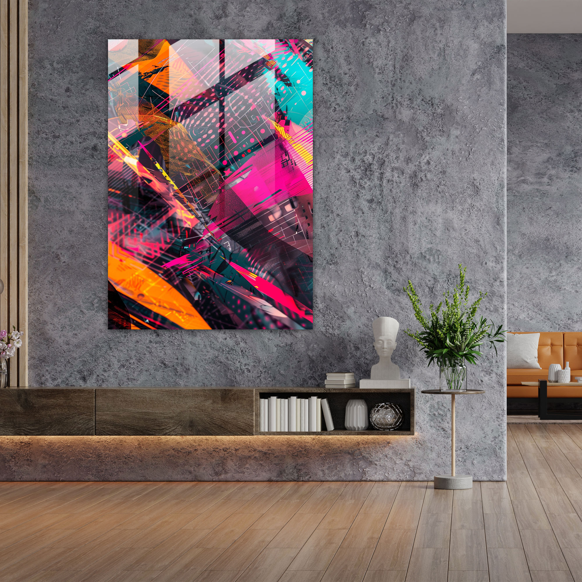 Futurism Glass Print - Digital Patterns - Futurism, Futurism Art Style, Home Decoration, Glass Print
