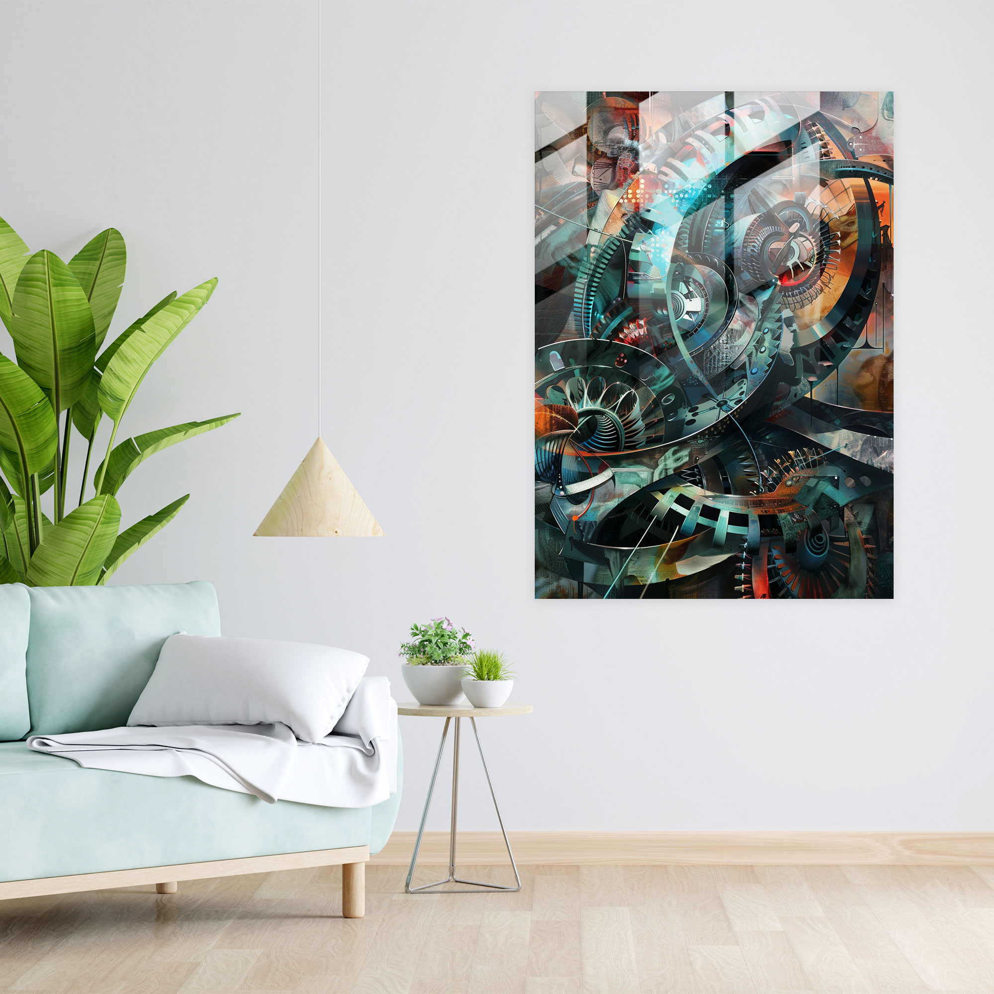 Futurism Wall Decoration - Organic-Mech Fusion - Futurism, Futurism Art Style, Wall Decoration, Glass Print