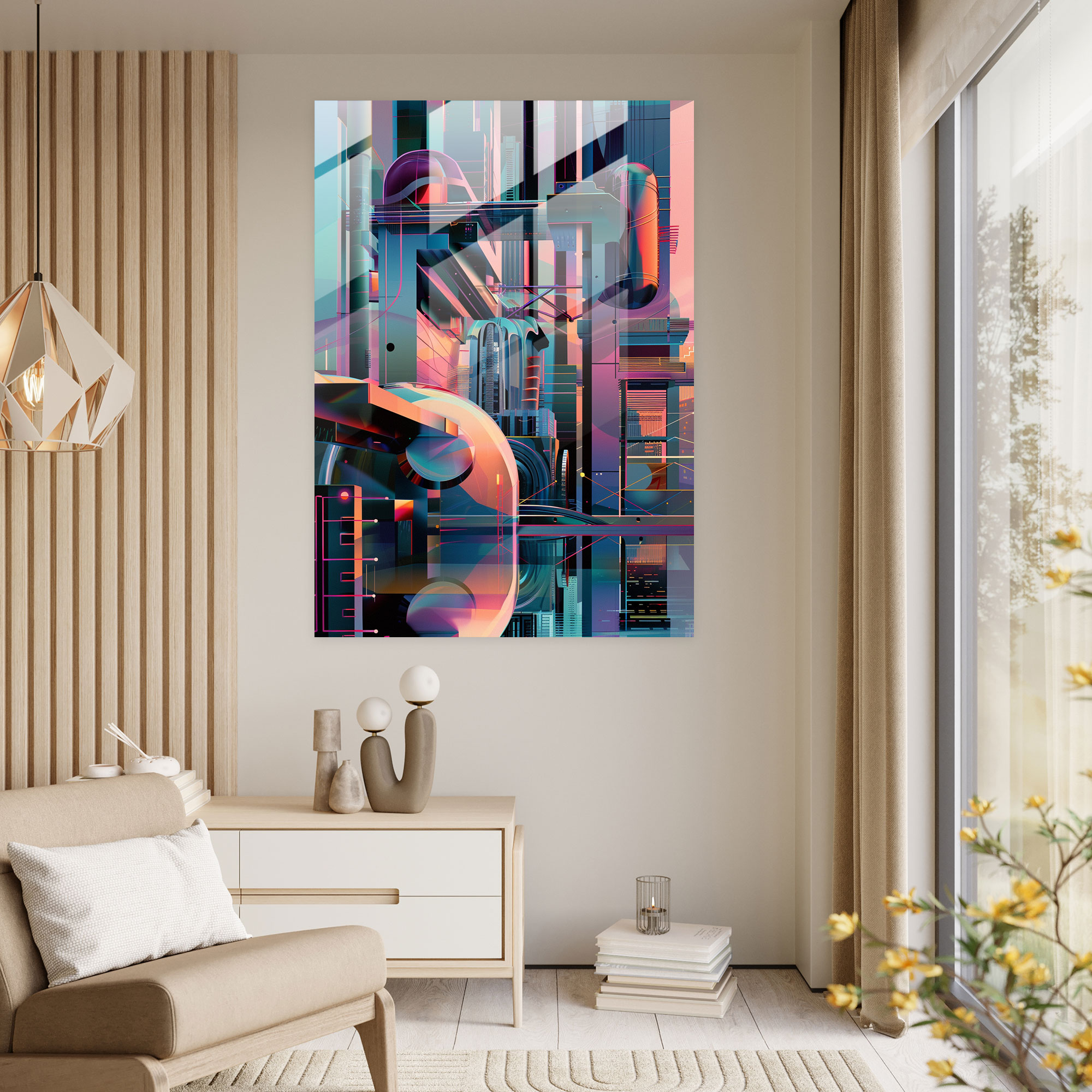 Futurism Glass Print Wall Art - Futurism, Glass Art, Modern Art, Glass Print