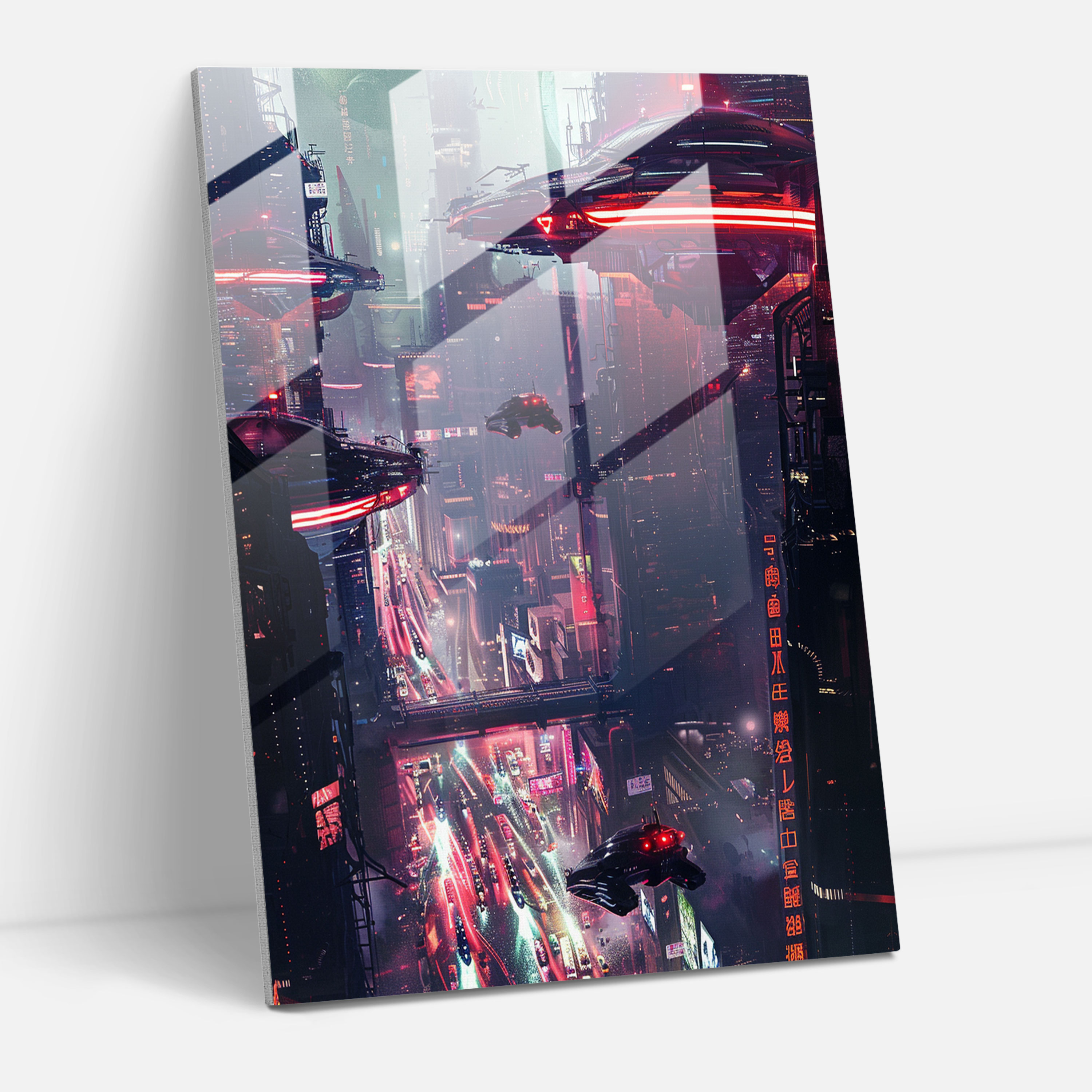 Futurism Space Glass Wall Art - Futurism, Wall Decoration, Modern Art, Glass Art