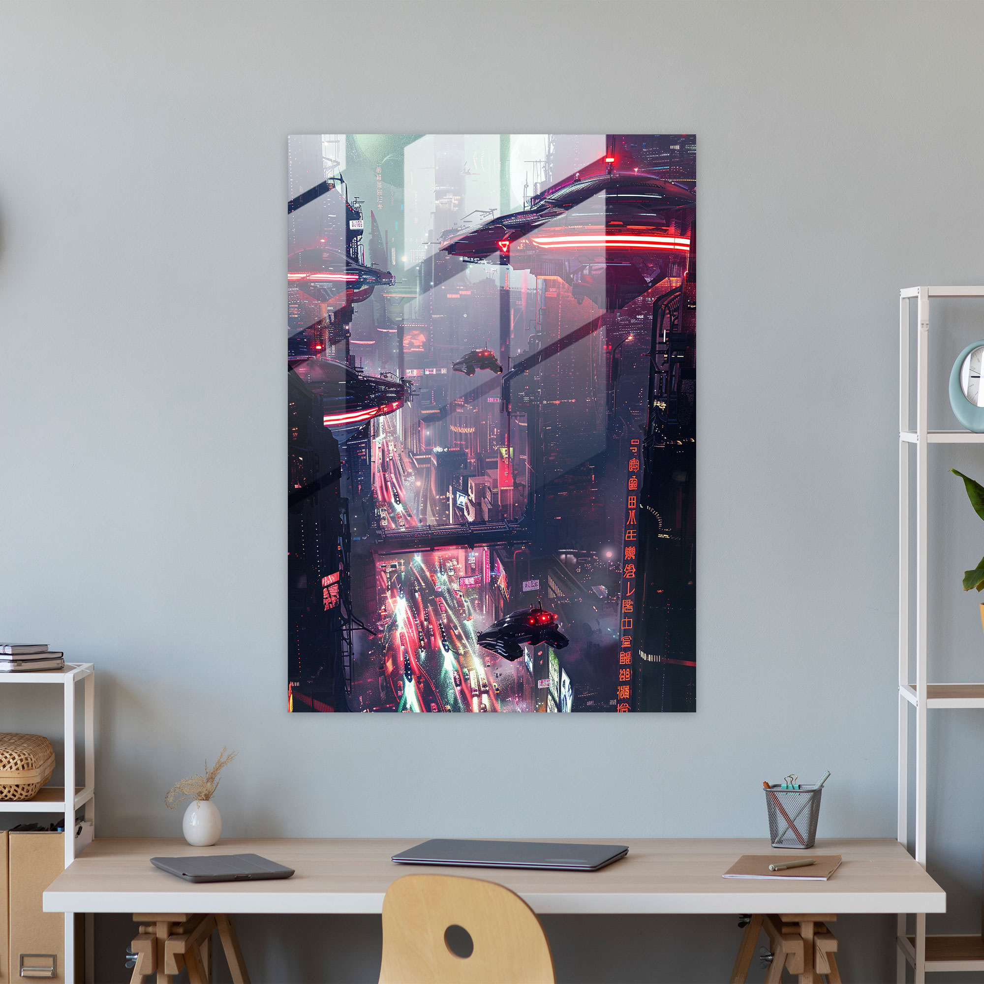 Futurism Space Glass Wall Art - Futurism, Wall Decoration, Modern Art, Glass Art