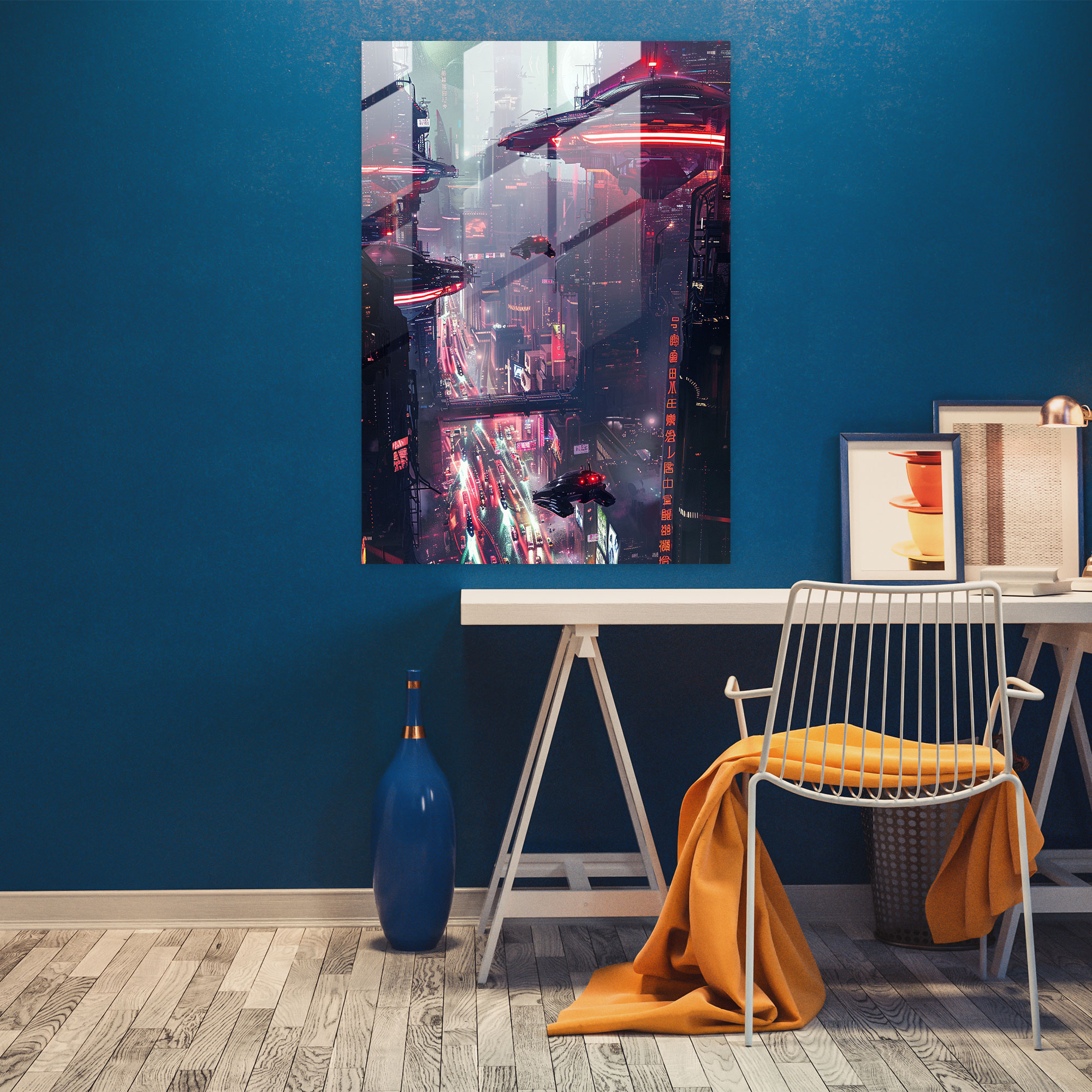 Futurism Space Glass Wall Art - Futurism, Wall Decoration, Modern Art, Glass Art