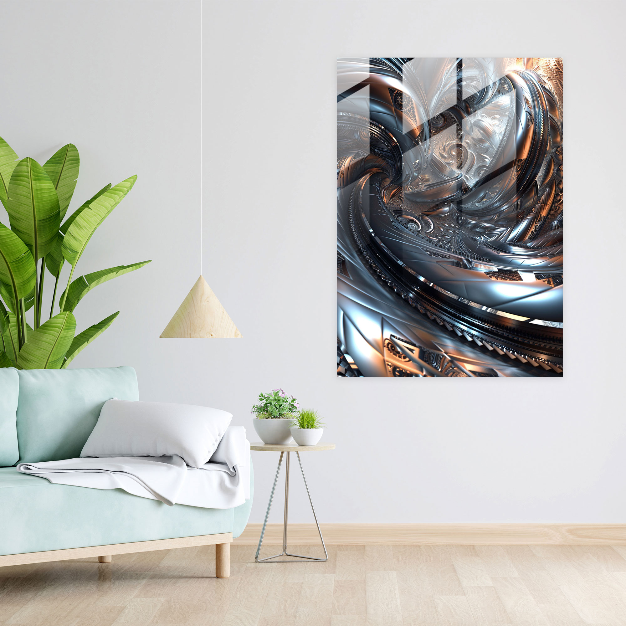 Futurism Abstract Glass Print - Futurism, Home Decoration, Glass Print, Abstract Patterns