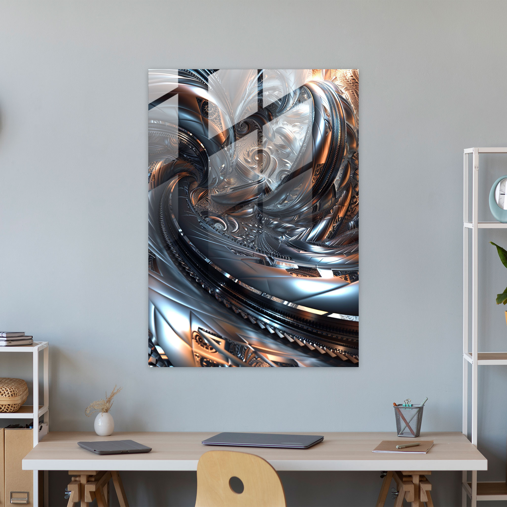 Futurism Abstract Glass Print - Futurism, Home Decoration, Glass Print, Abstract Patterns