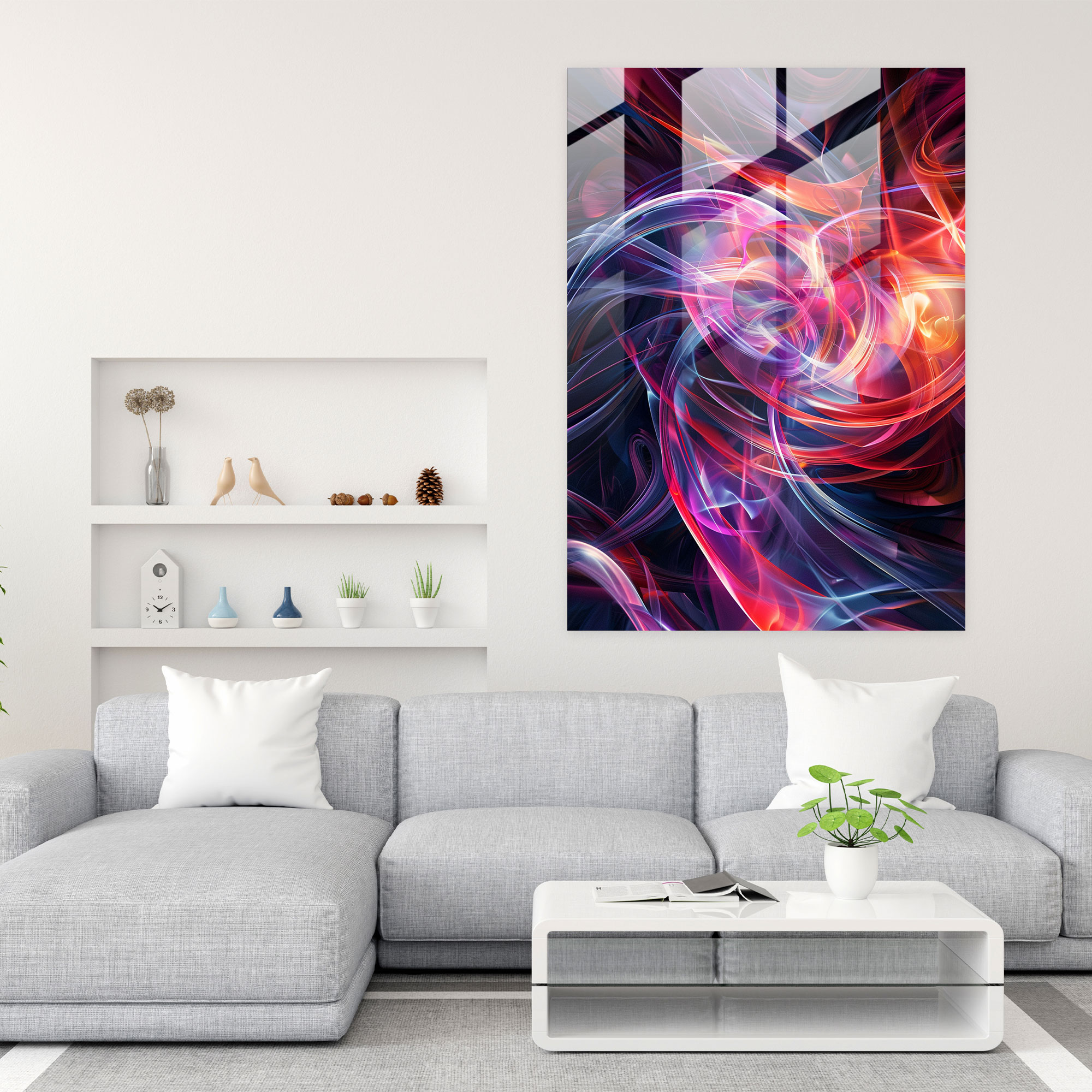 Futurism Glass Wall Art - Futurism, Wall Decoration, Glass Wall Art, Modern Art