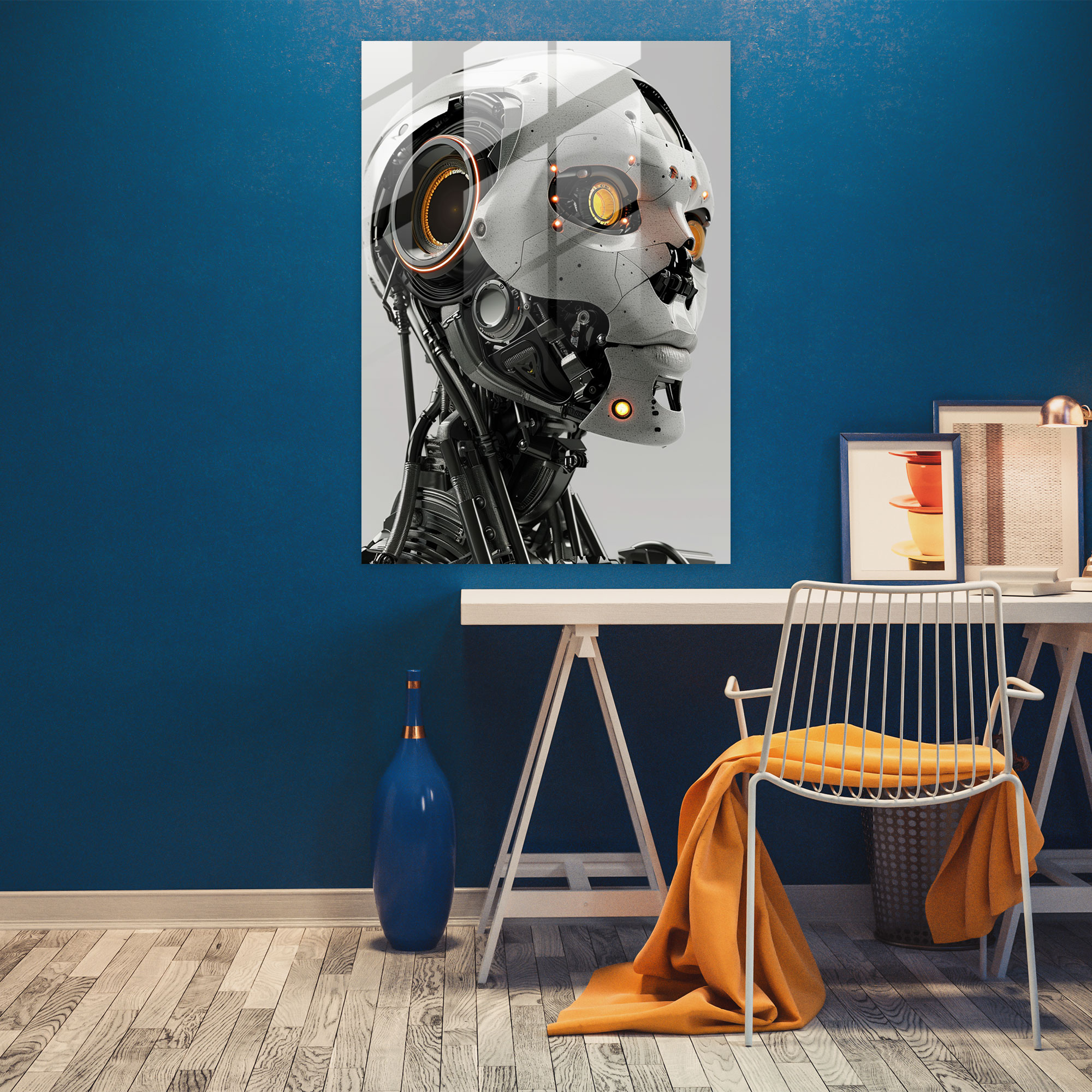 Futurism Art Style Home Decoration - Metallic Robot - Futurism, Futurism Art Style, Wall Decoration, Robot