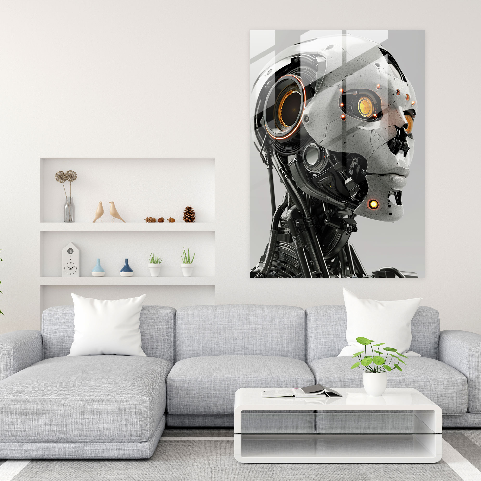 Futurism Art Style Home Decoration - Metallic Robot - Futurism, Futurism Art Style, Wall Decoration, Robot