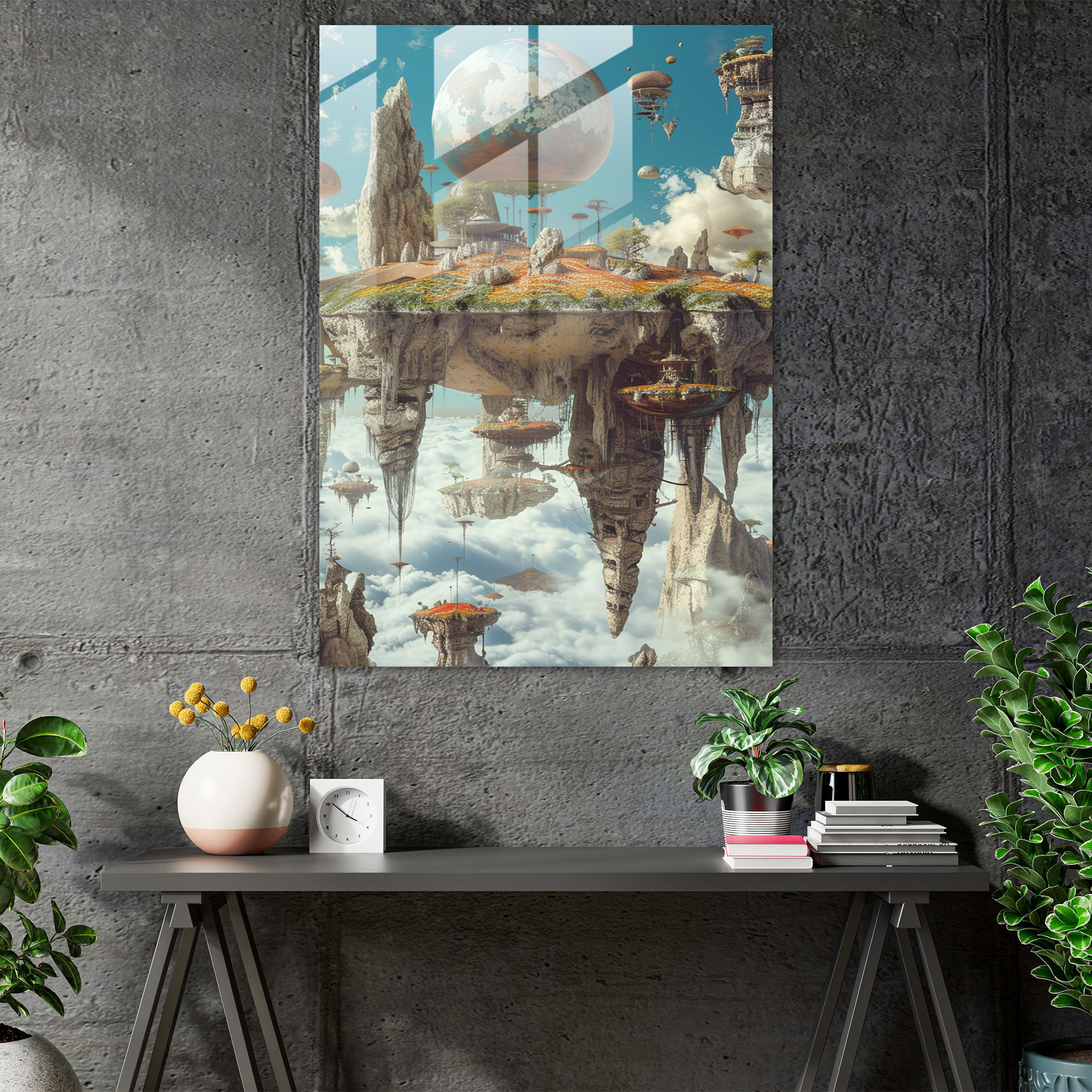 Futurism Art Style Modern Art - Surreal Landscape - Futurism, Wall Decoration, Glass Art, Futurism Art Style